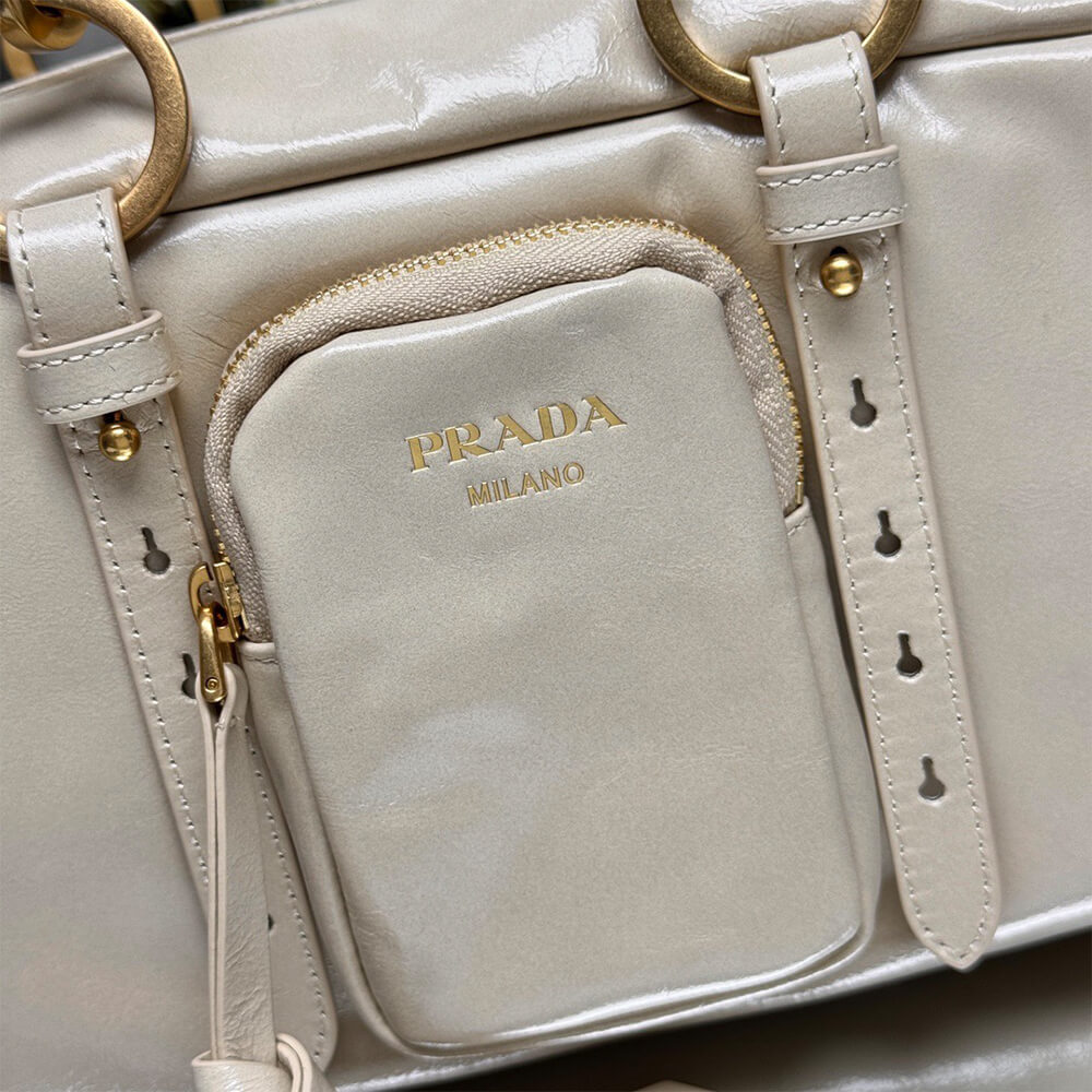 Prada Dangle medium leather top-handle bag(HIGH-END GRADE) - Top Club