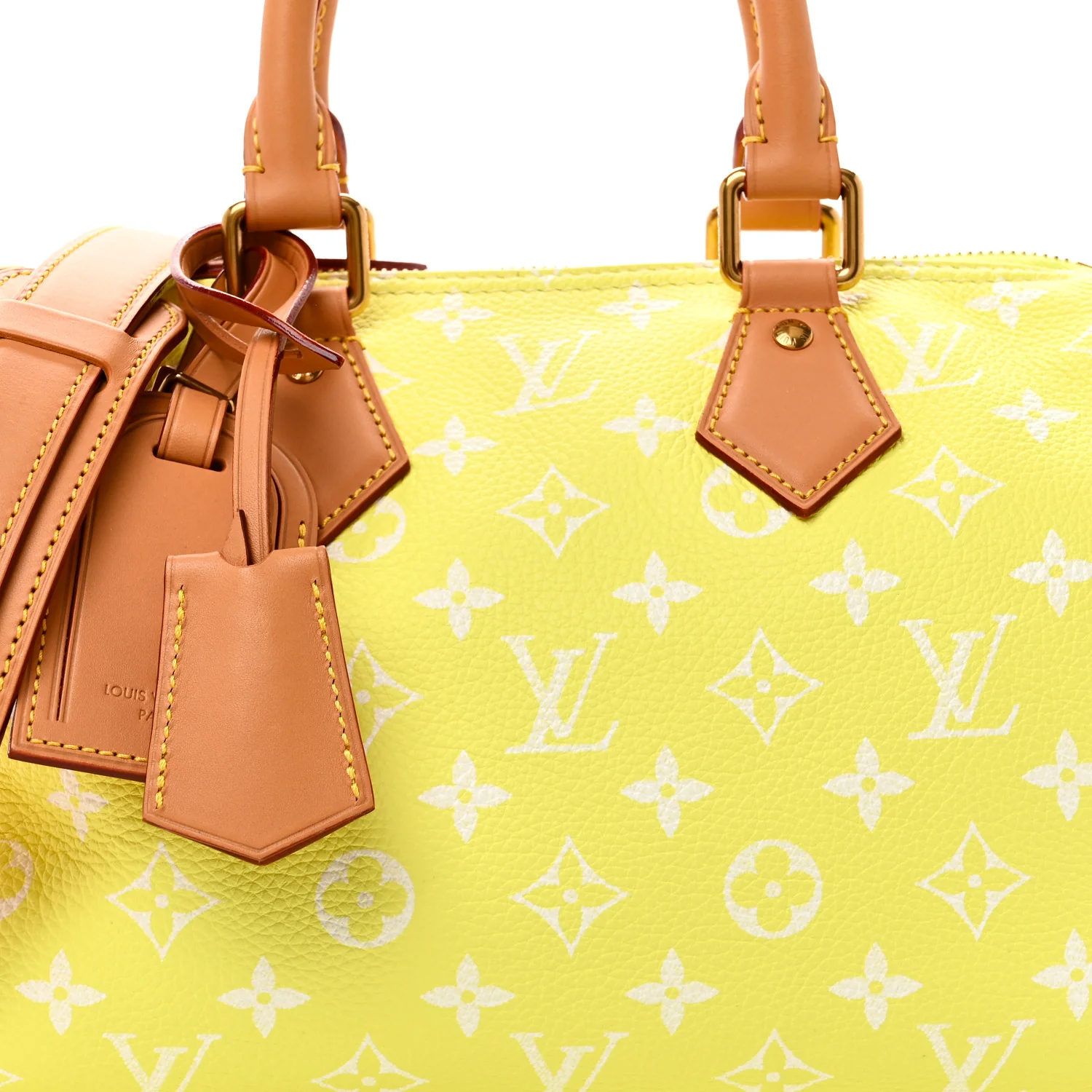 Calfskin Monogram Speedy P9 Bandouliere 25 Lemonade Yellow - Top Club