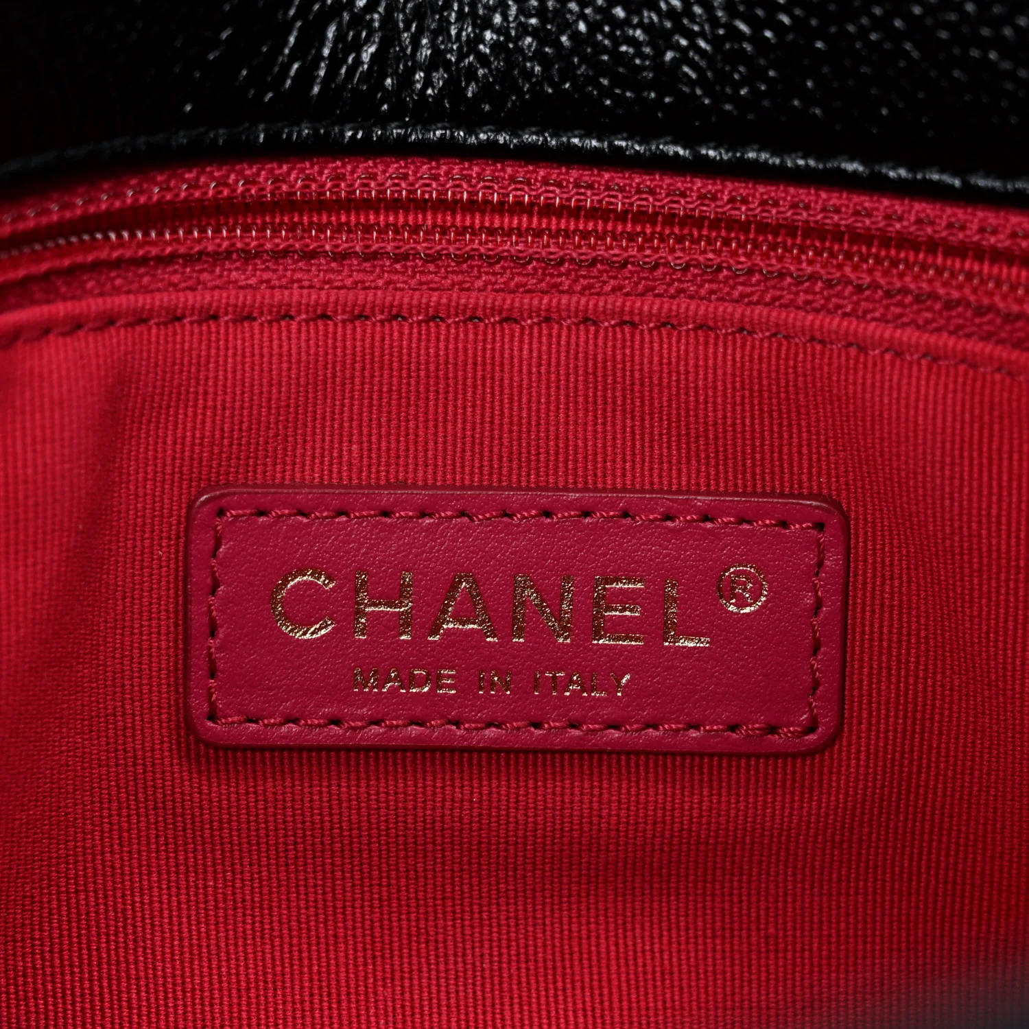 Shiny Caviar Quilted Large Chain Melody Flap Black - Top Club