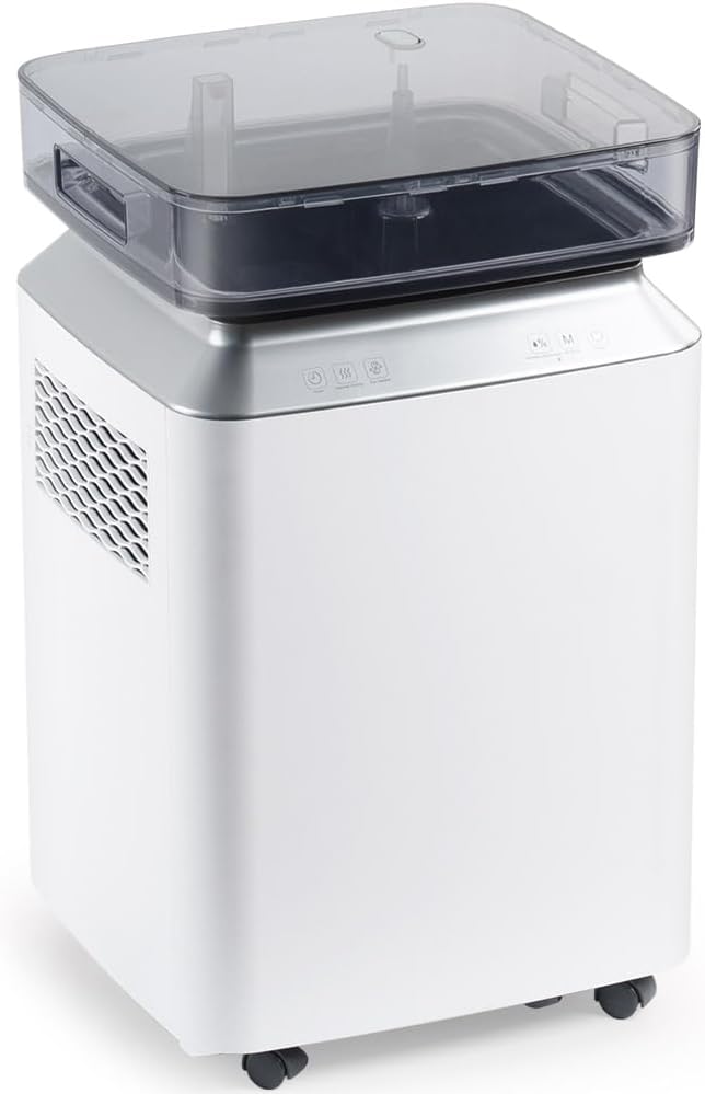 Kalopsia 50L / Giorno Deumidificatore Portatile Elettrico: Deumidificatore Professionale con Pompa e Tubo di Drenaggio Deumidificatore Smart Ecologico R290 Timer 24Hr Deumidificatore Bagno Cantina
