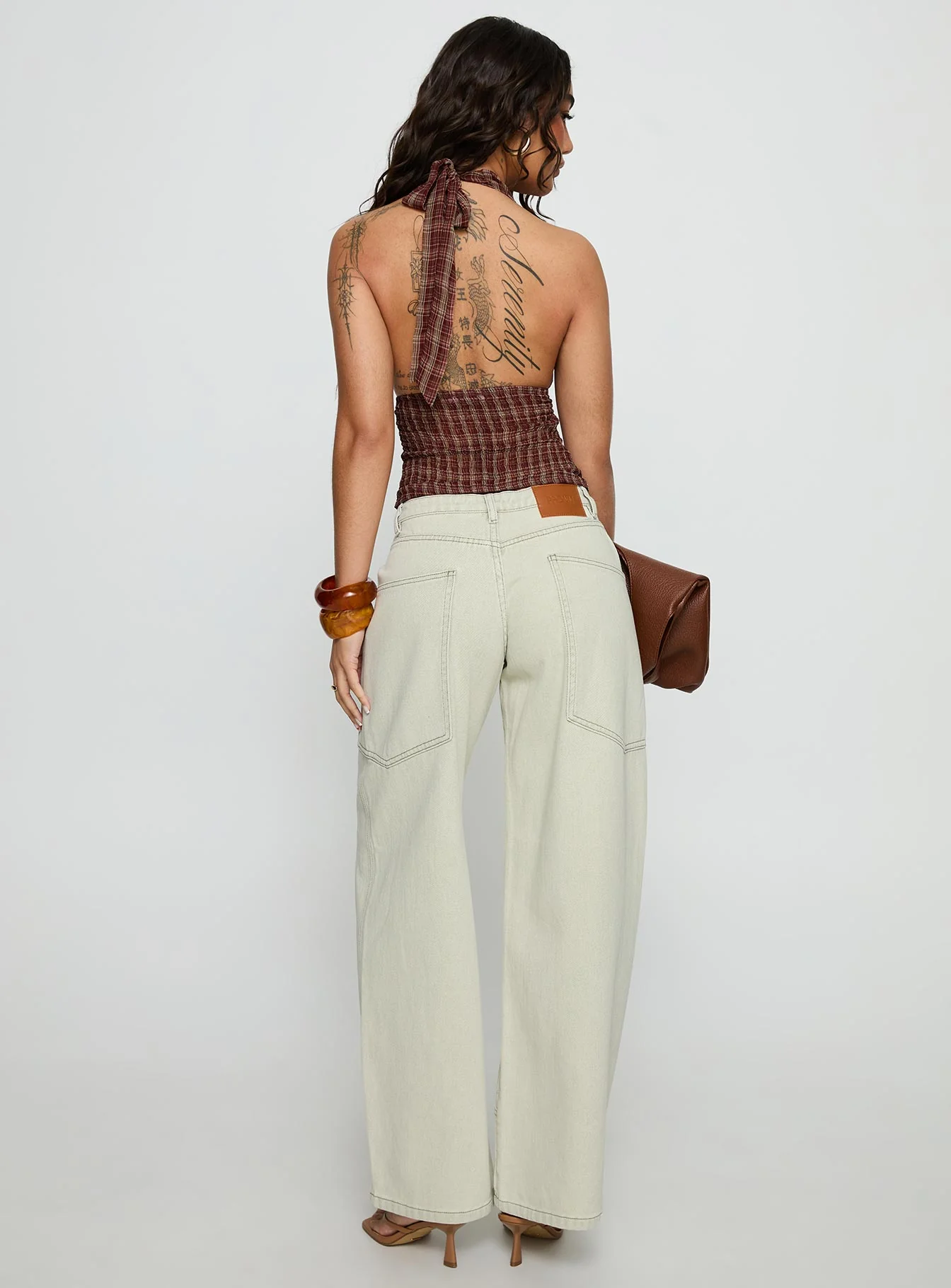 Amargo Mid Rise Baggy Jeans Sage Wash