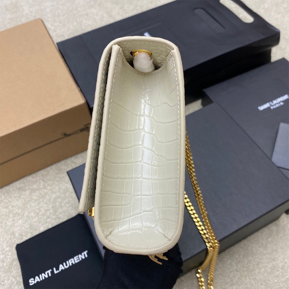 YSL kate medium tassel in crocodile-embossed leather - Top Club