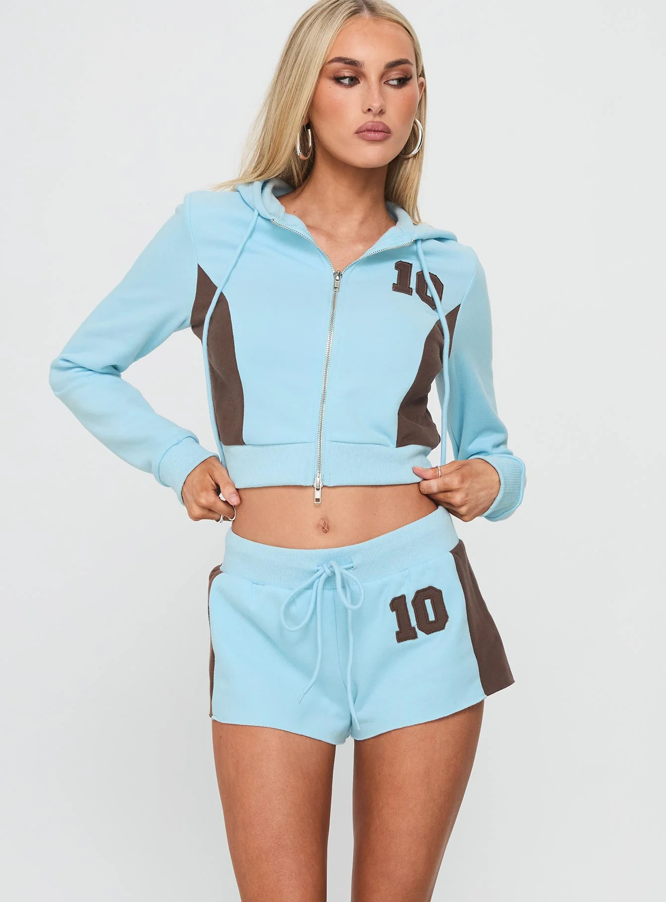 Notable Drawstring Micro Shorts Blue