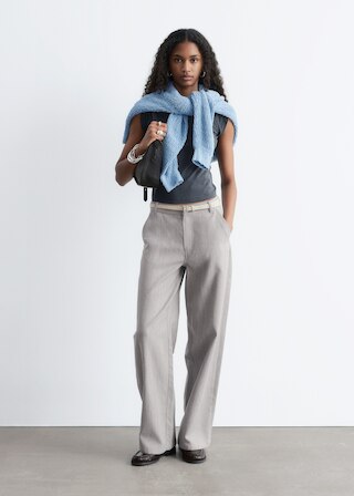 & Other Stories WIDE-LEG WOOL TROUSERS