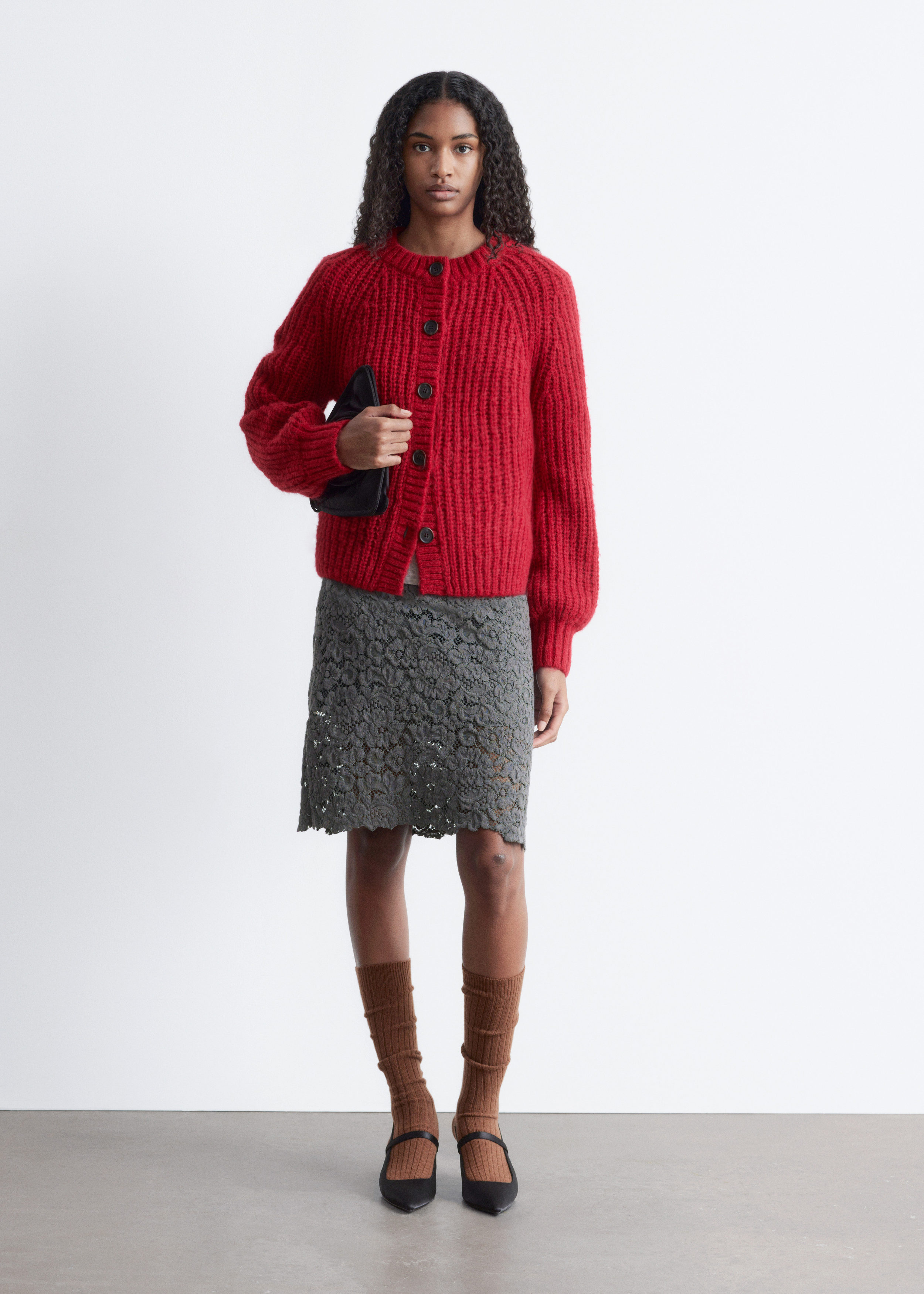 & Other Stories BALLOON-SLEEVE CARDIGAN
