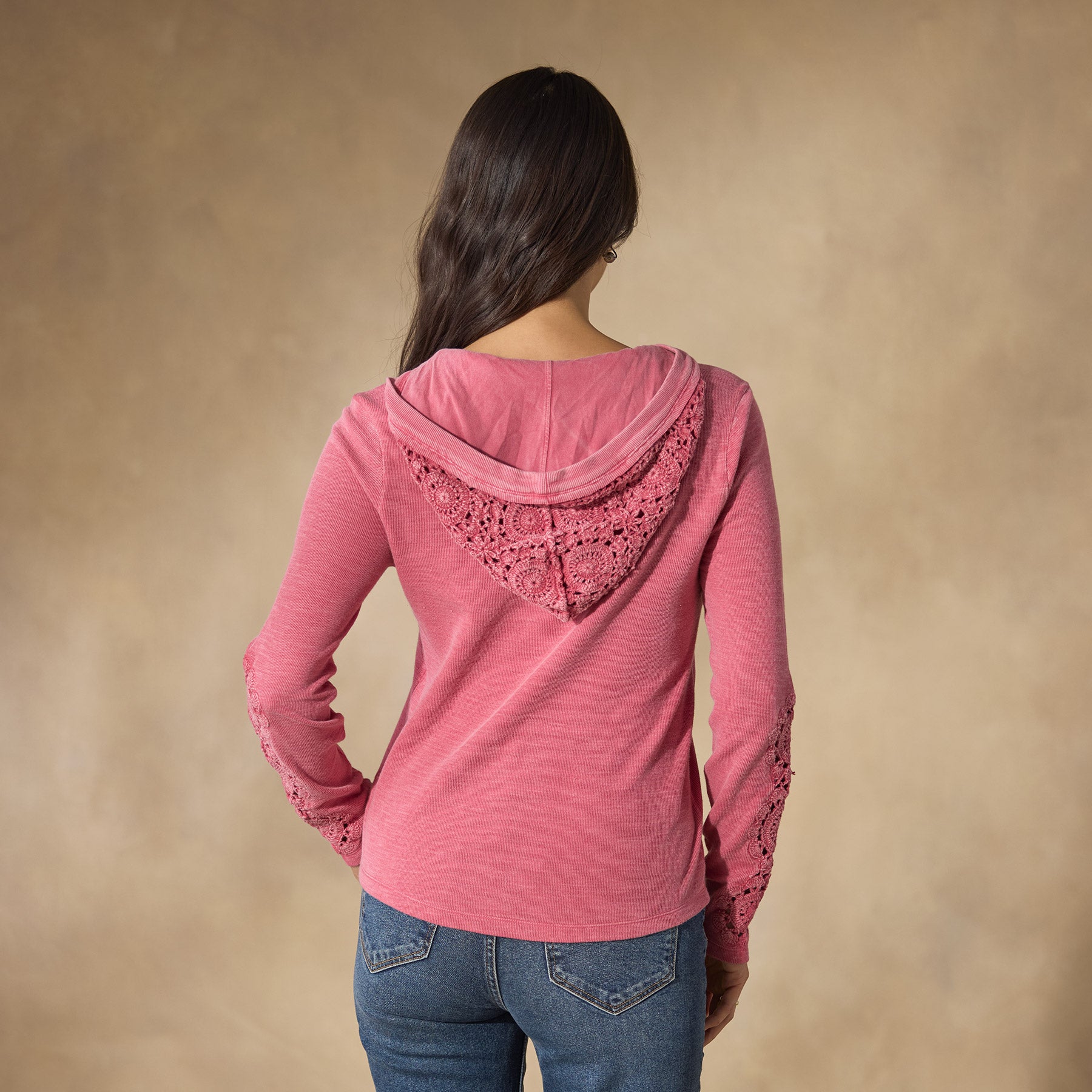 Caitlin Crochet Hoodie - Sundance Living