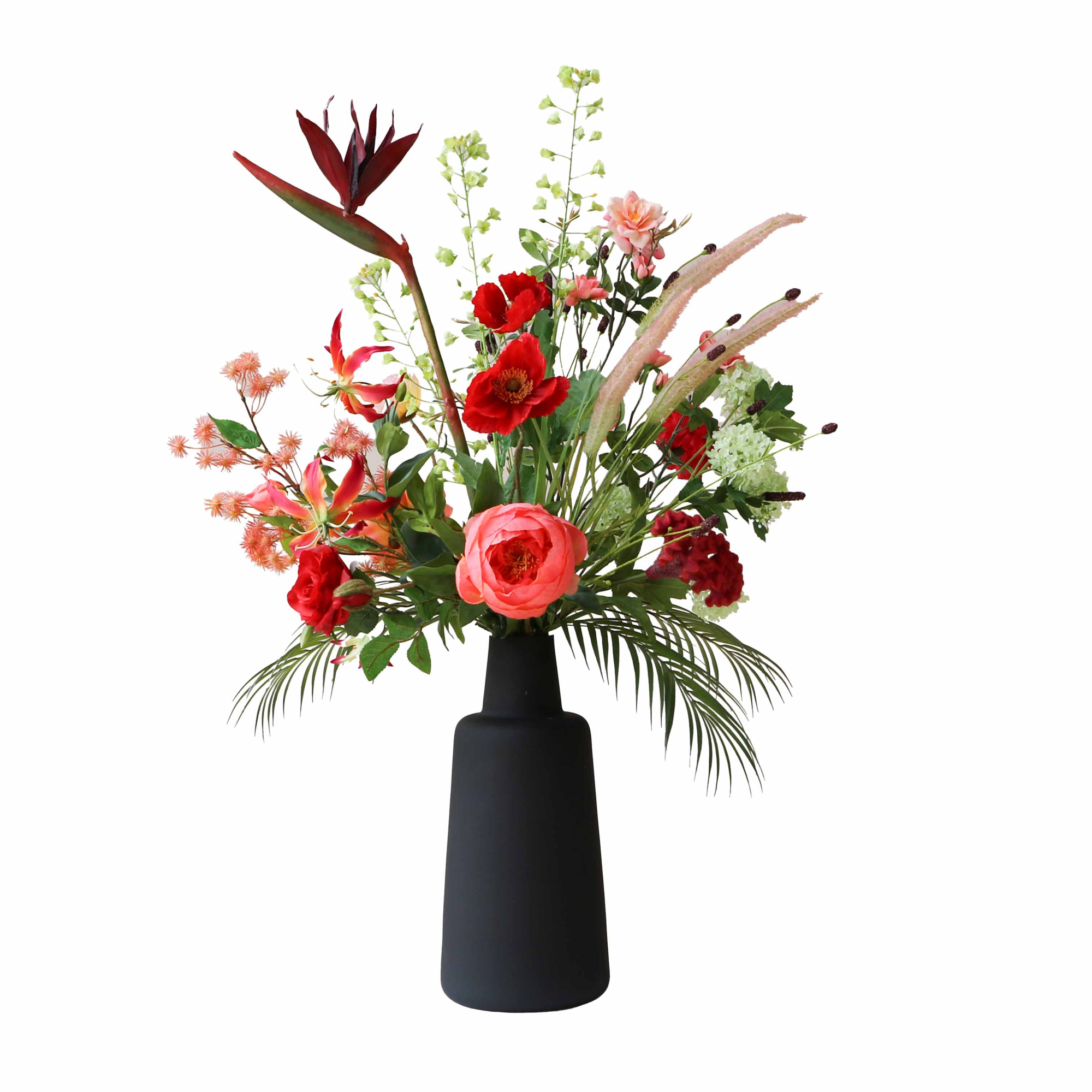 Zijden boeket Elva Ruby