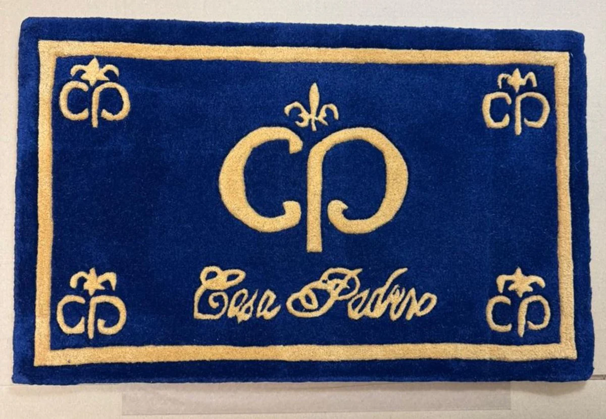 Designer doormat blue / gold 80 x 50 cm - designer decoration