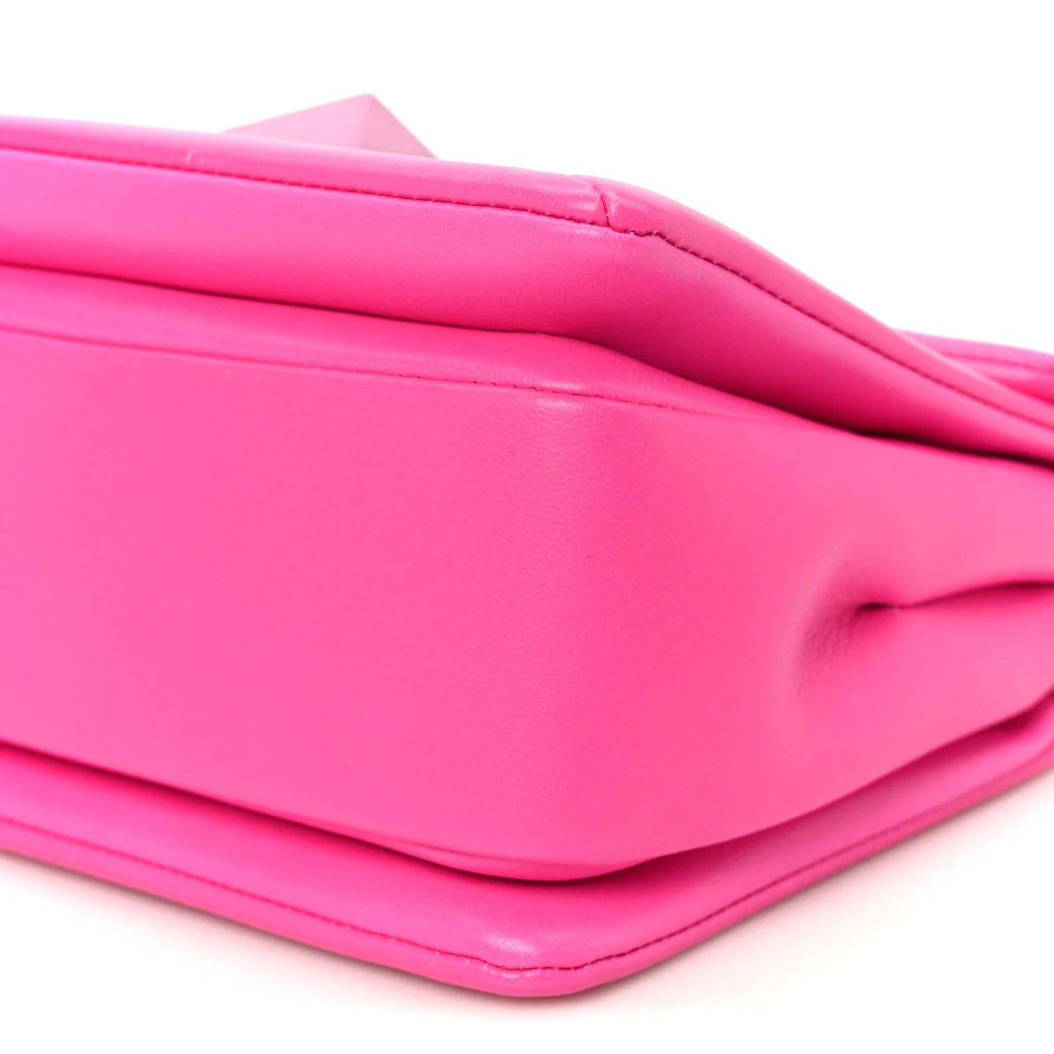 Nappa Monochrome One Stud Chain Clutch Pink PP - Top Club