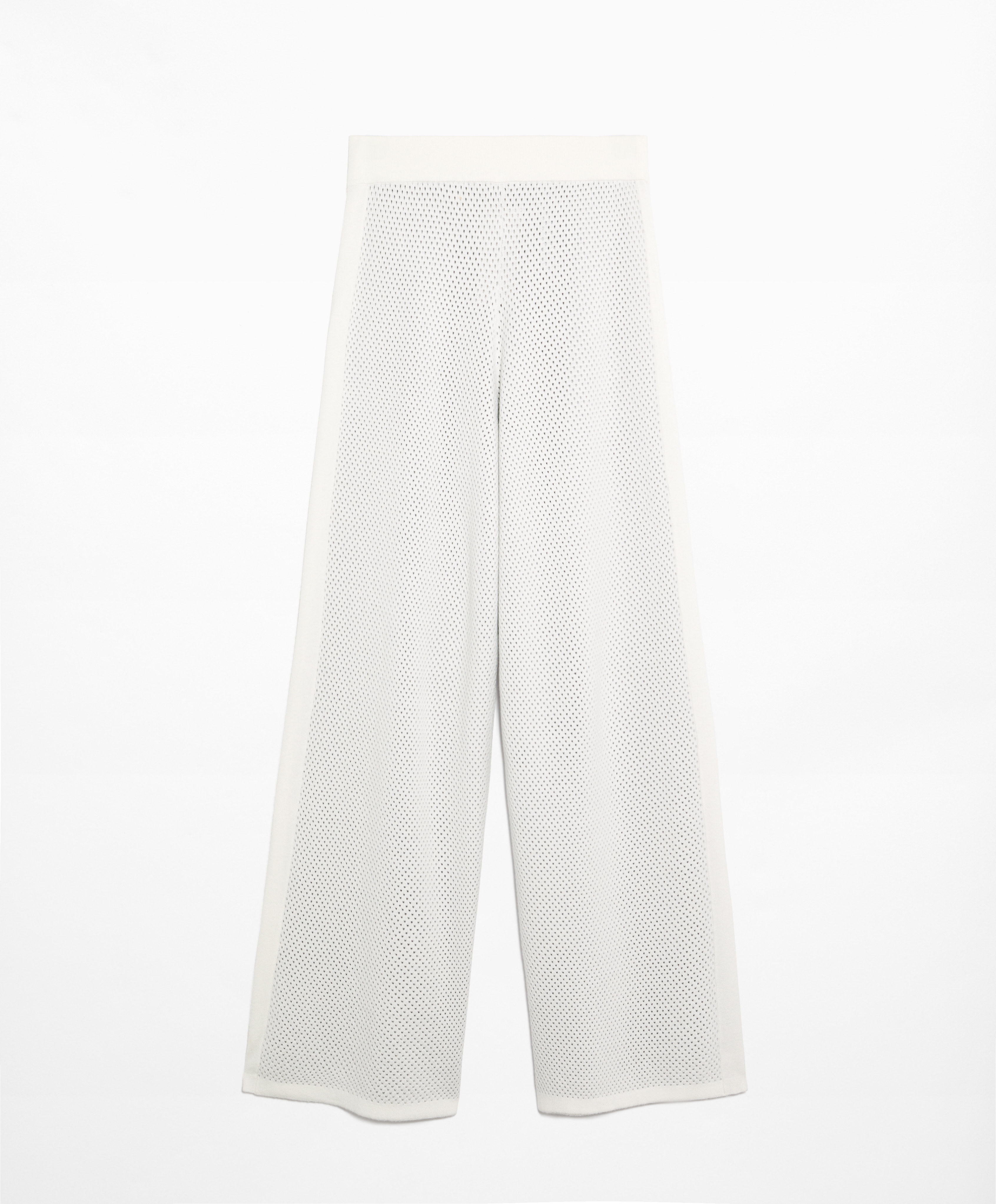 OYSHO Openwork knit straight-leg trousers