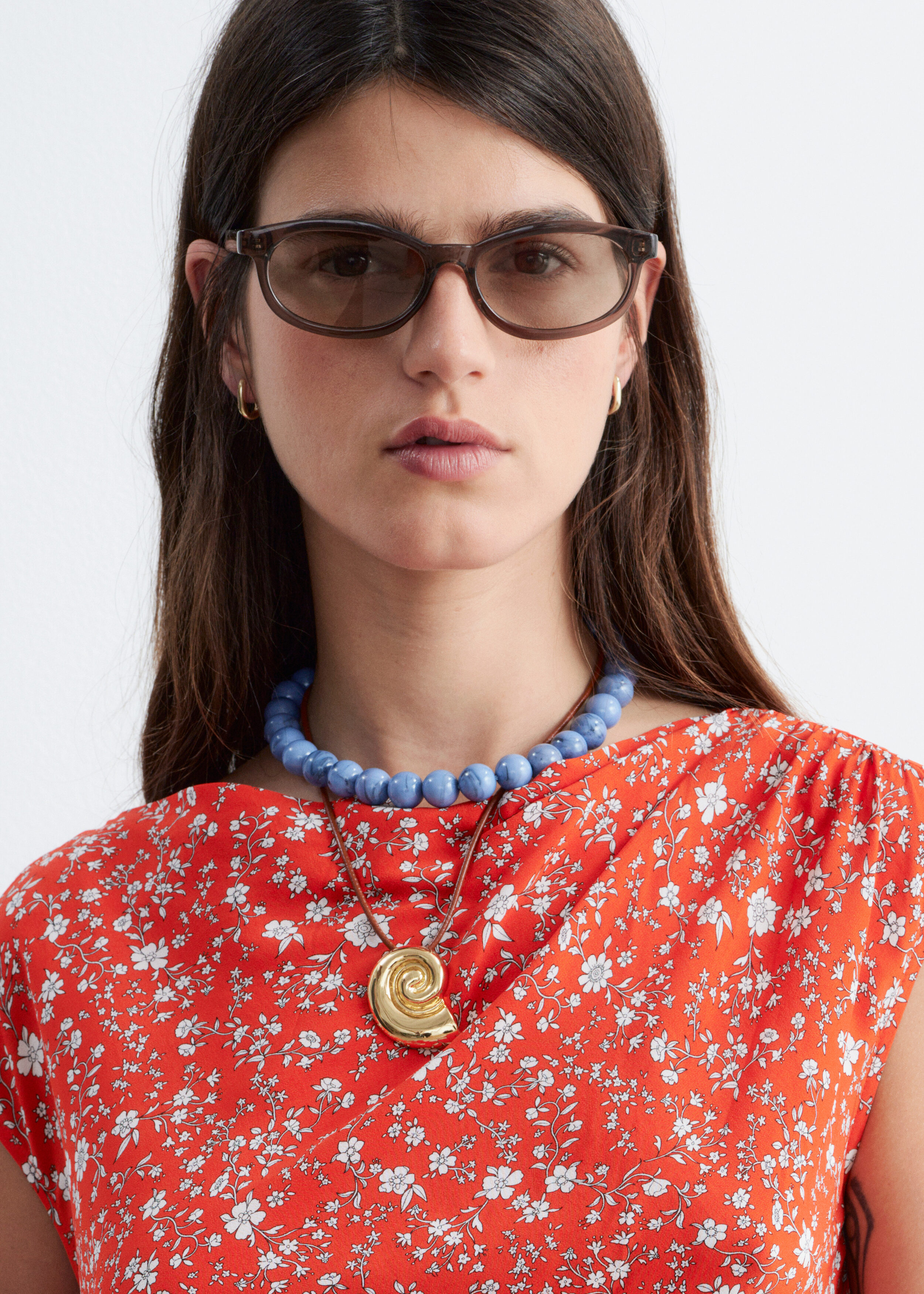& Other Stories BOAT-NECK MIDI DRESS