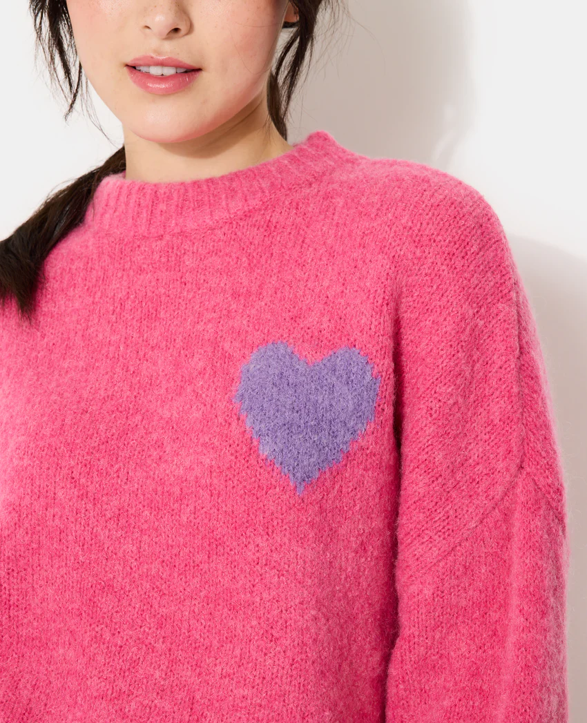 Pimkie Pull contenant mohair et laine avec cœur