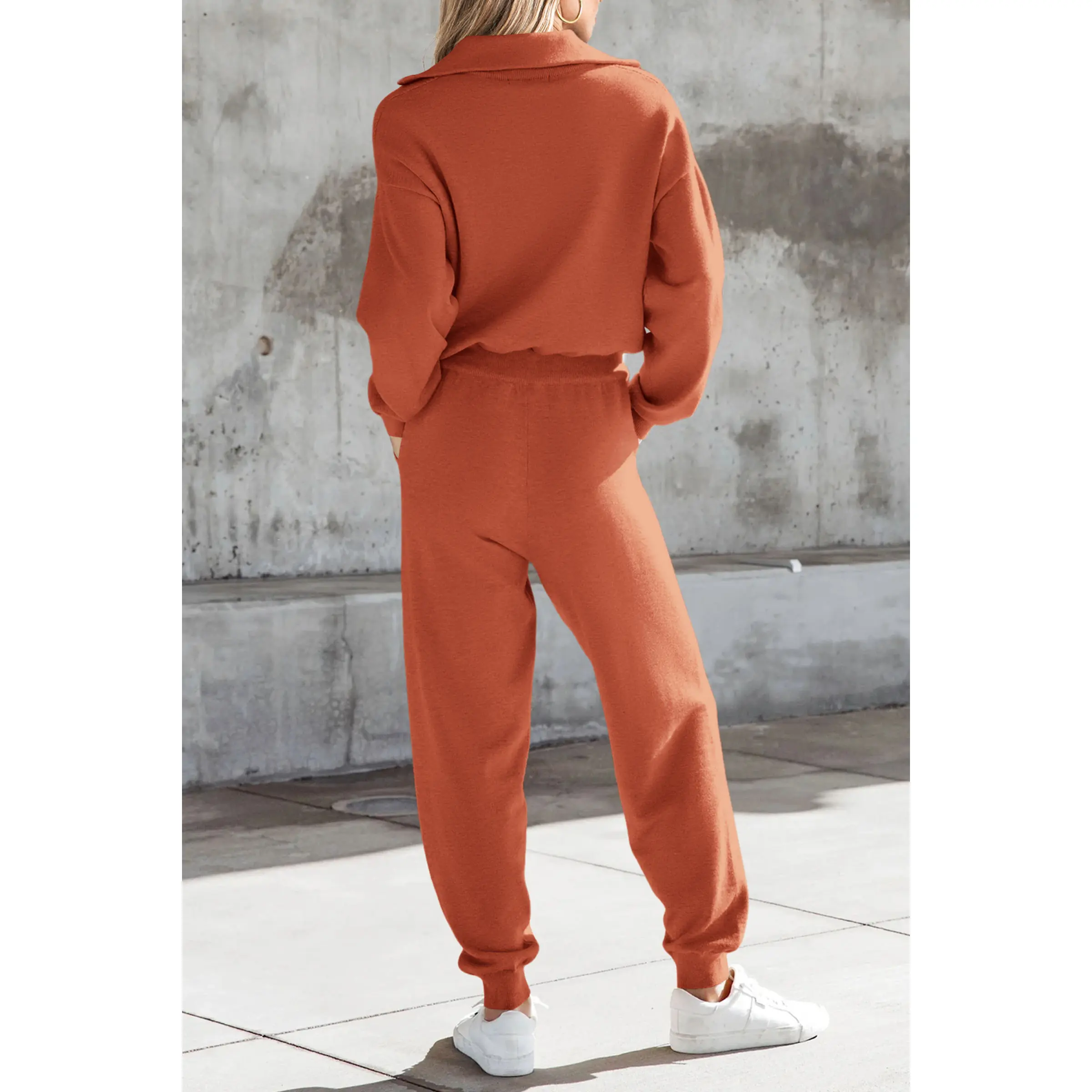 PrettyGarden Women's 2-Piece Sweater Set Pullover Zip Up Sweatshirt Jogger Sweatpants Tracksuit Casual Outfit