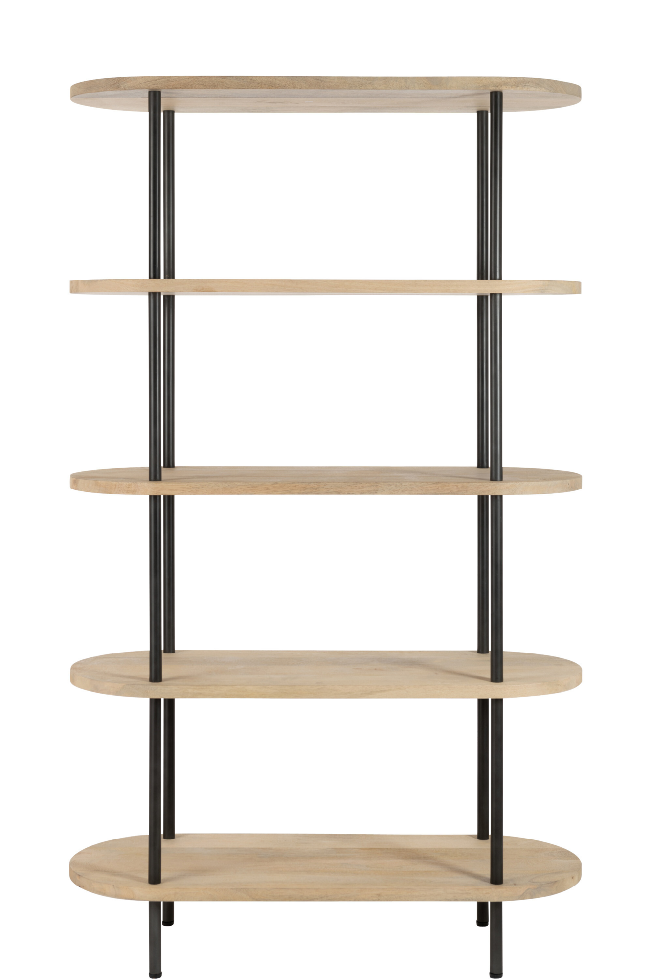 Wandkast Eli 5 planken mangohout/staal naturel