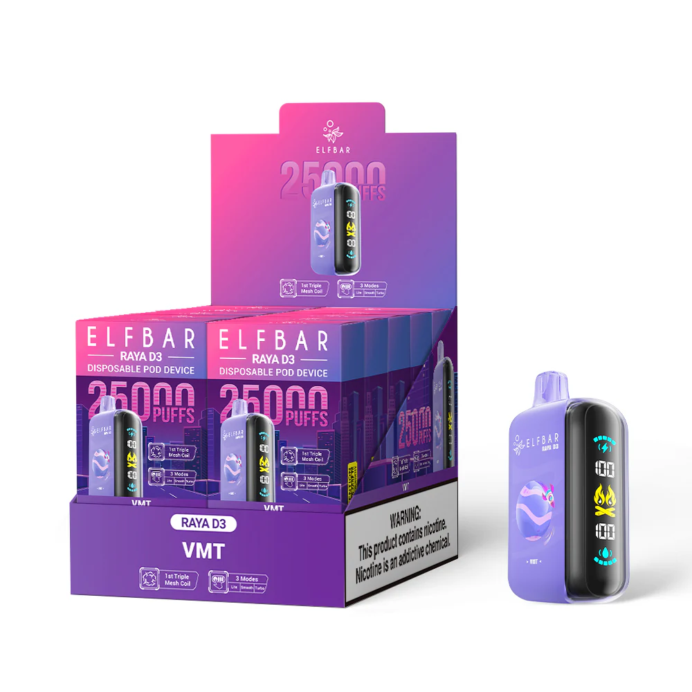 ELFBAR RAYA D3 Disposable Vape (All Flavours)