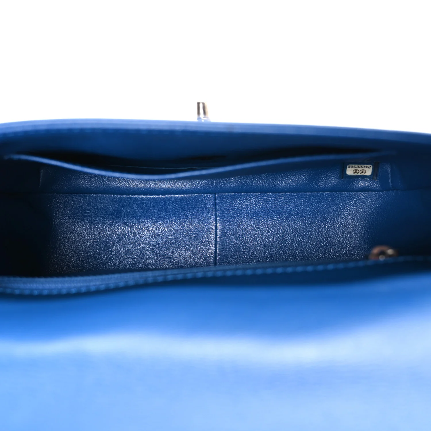 Calfskin Quilted Medium Rock My Shoulder Flap Blue - Top Club