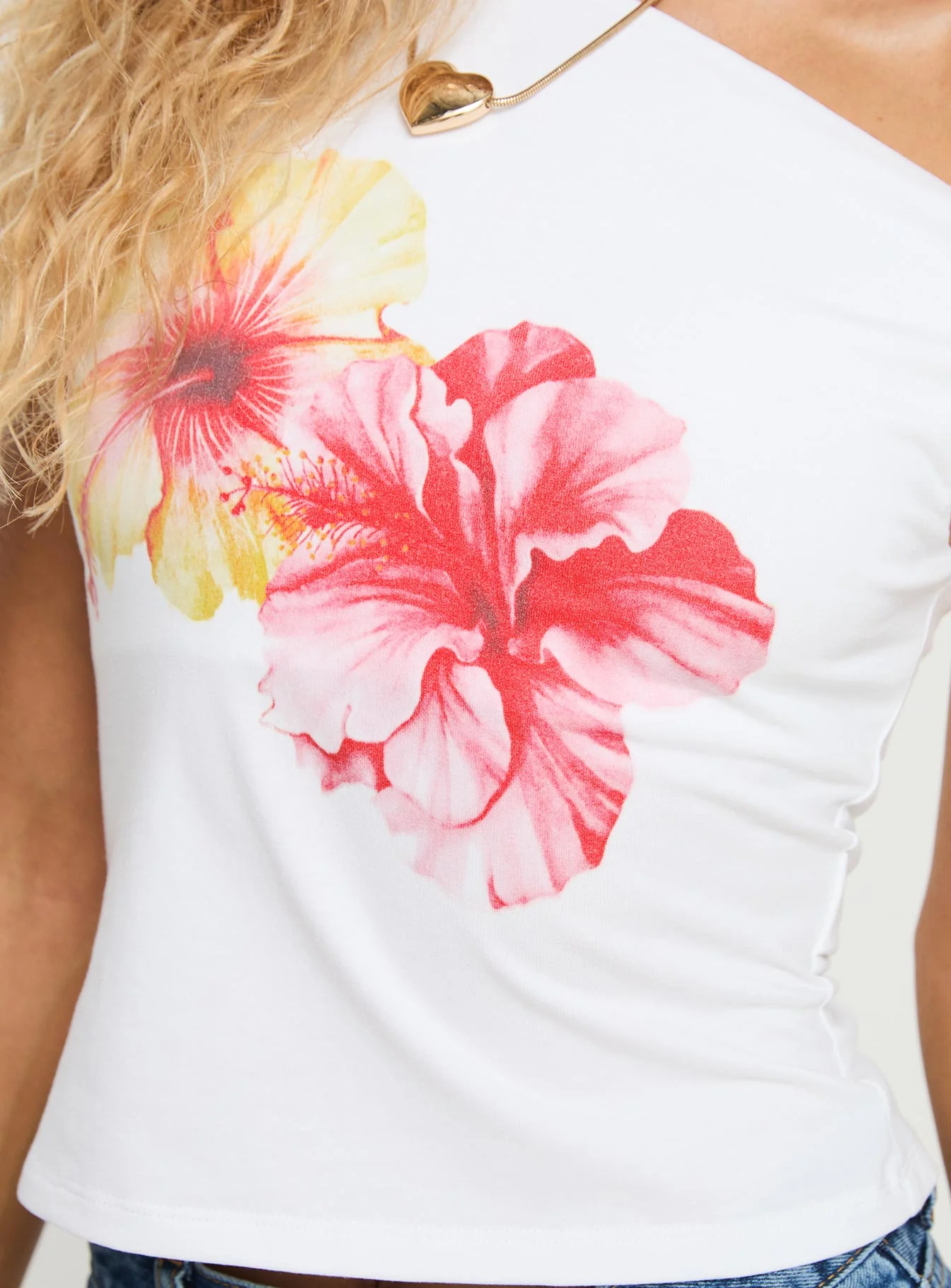 Edwardi Hibiscus Top White