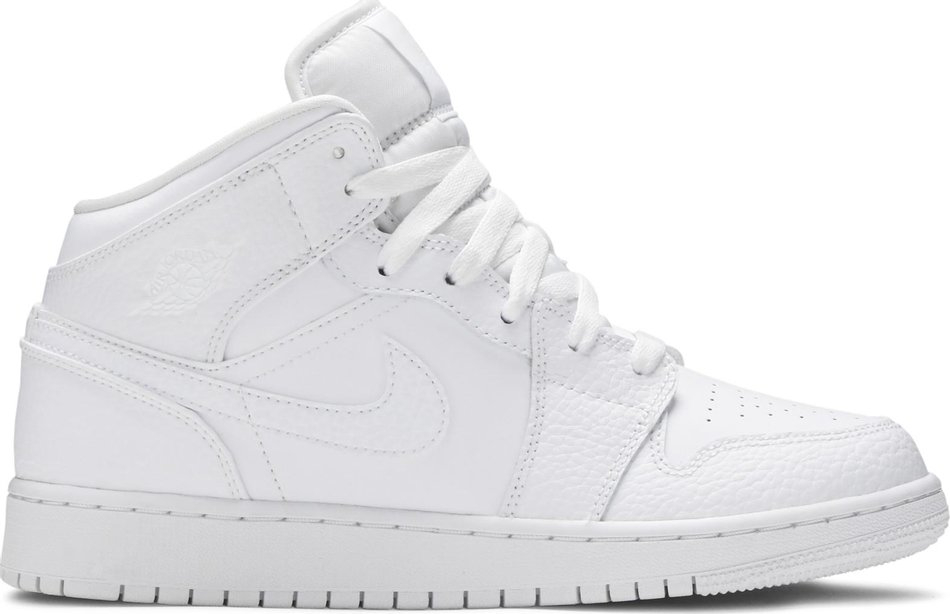 Air Jordan 1 Mid GS  Triple White  554725-130 - Sneaker Replica Workshop