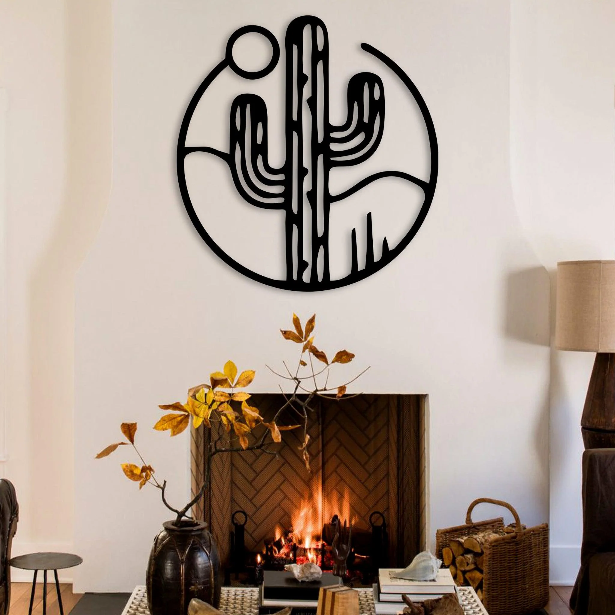 Round Desert Cactus Metal Wall Decor - Alvarez Pro Painting LLC