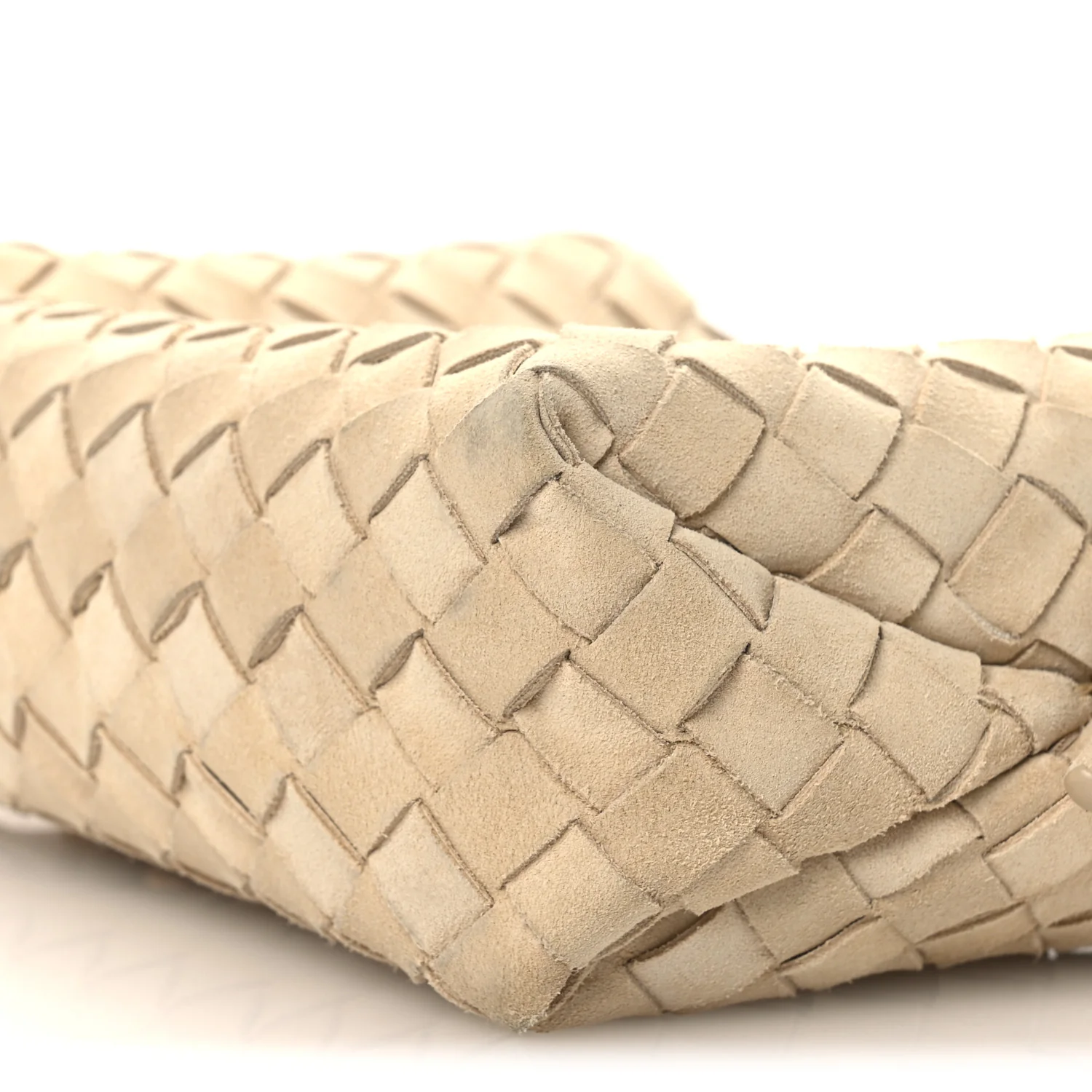 Suede Intrecciato Small Loop Camera Bag Sand - Top Club