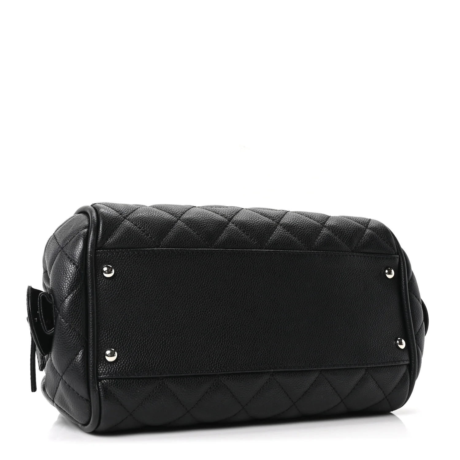 Caviar Quilted Timeless Bowler Black - Top Club