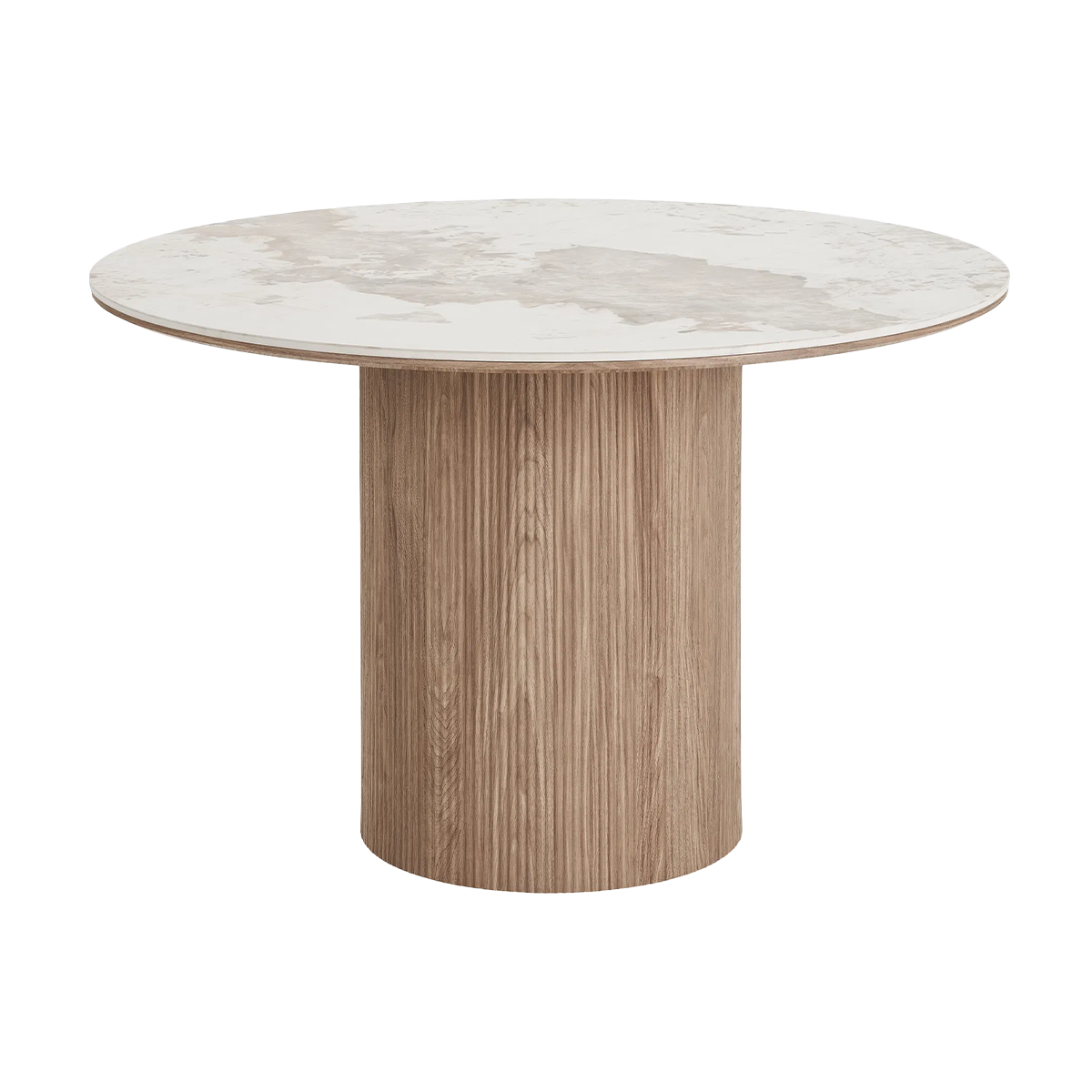 Eettafel Ronda keramiek blad bruin Ø120 cm