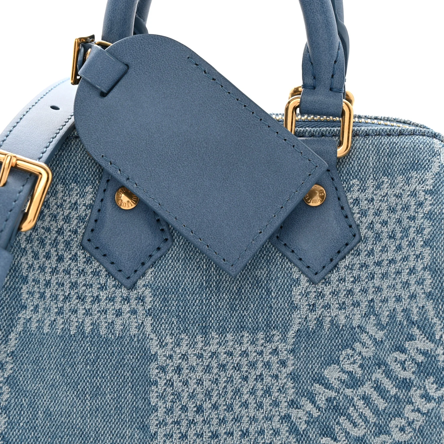 Damier Denim 3D Speedy Bandouliere 18 Denim Blue - Top Club
