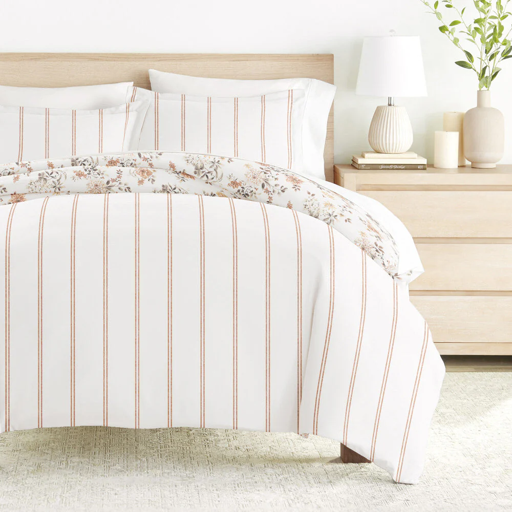 Sunset Garden Pattern 3-Piece Reversible Duvet Cover Set (Sale)