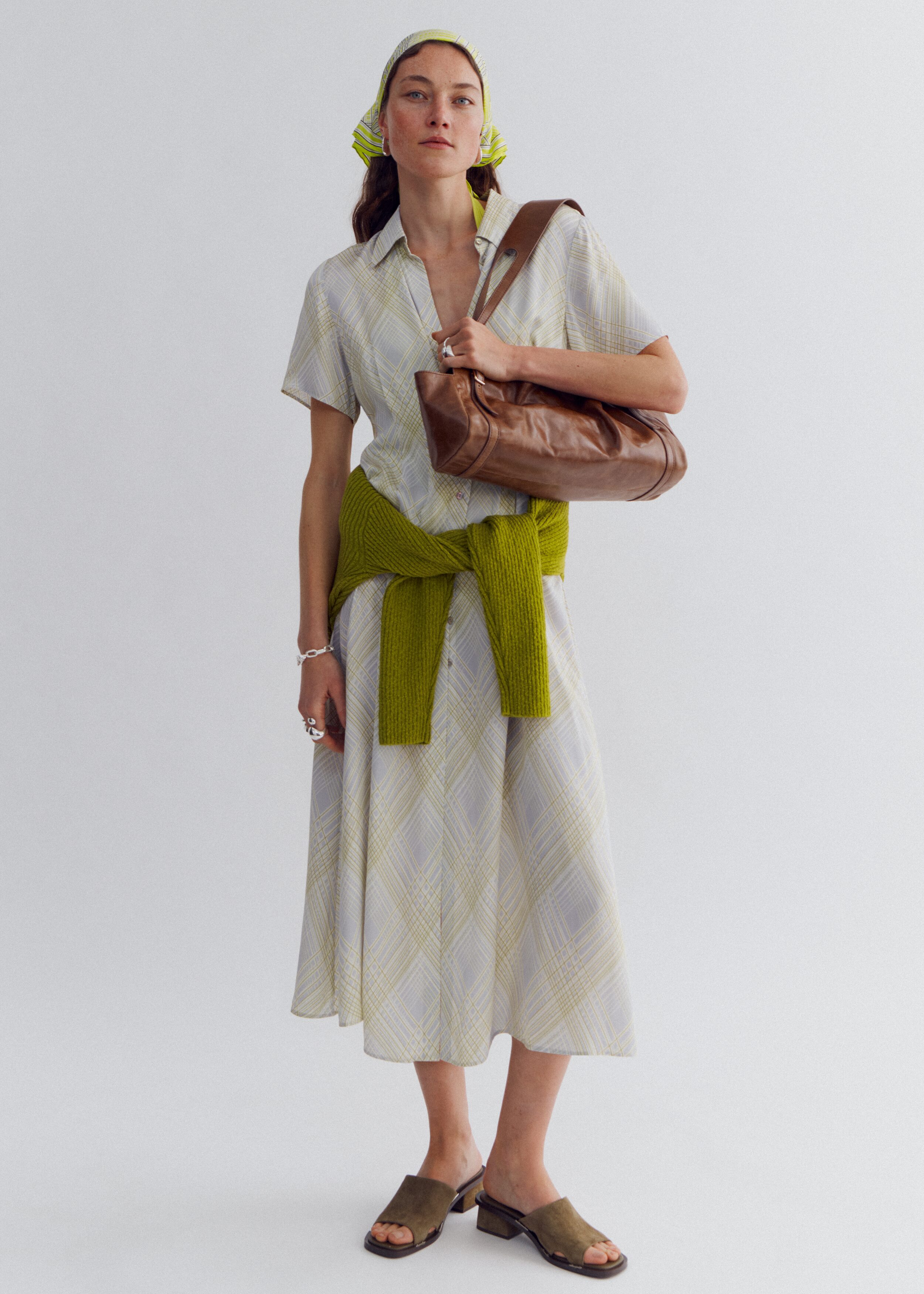& Other Stories PLEATED WAIST SHIRT DRESS