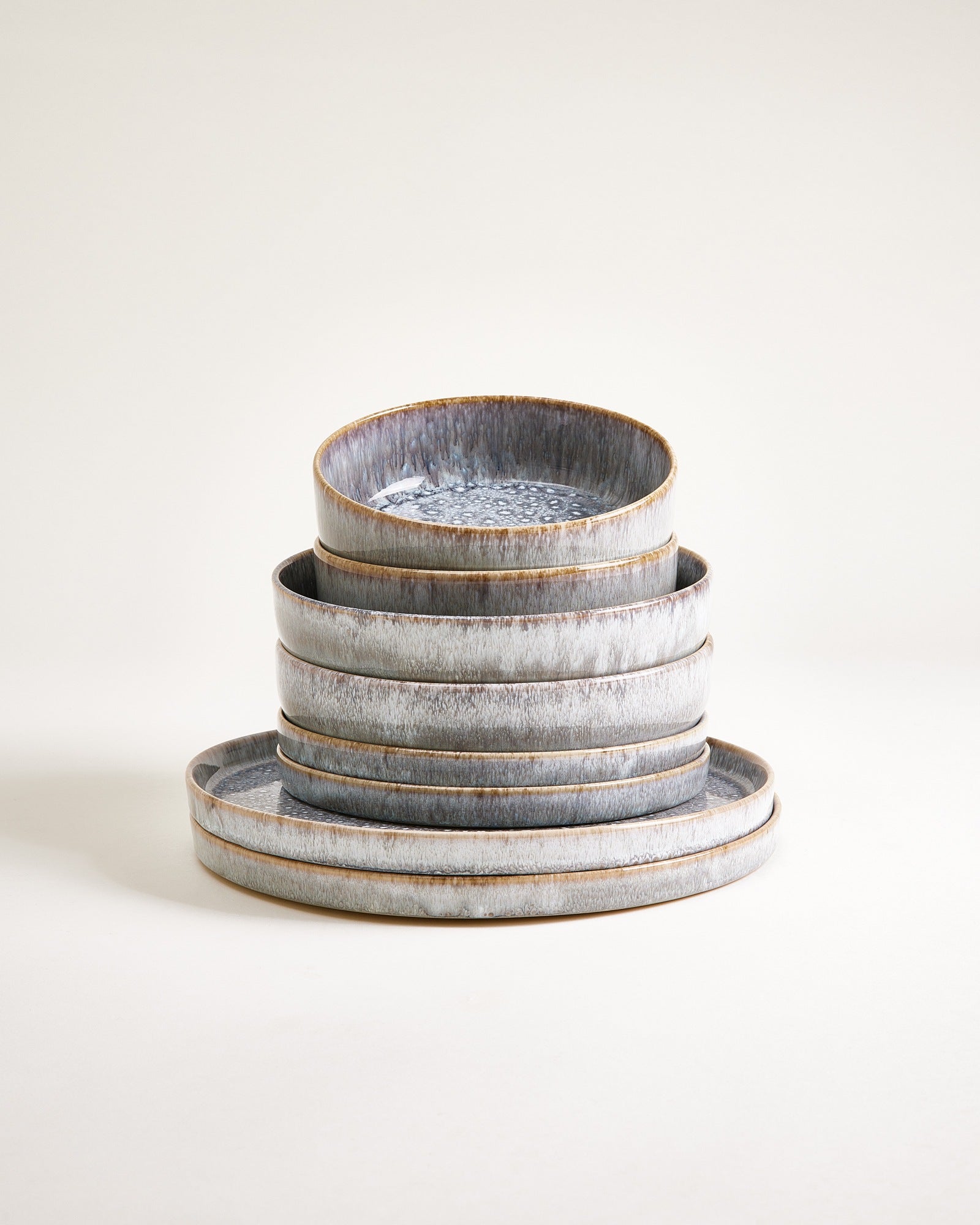 Cordoama Geschirr-Set modern grau 8-teilig