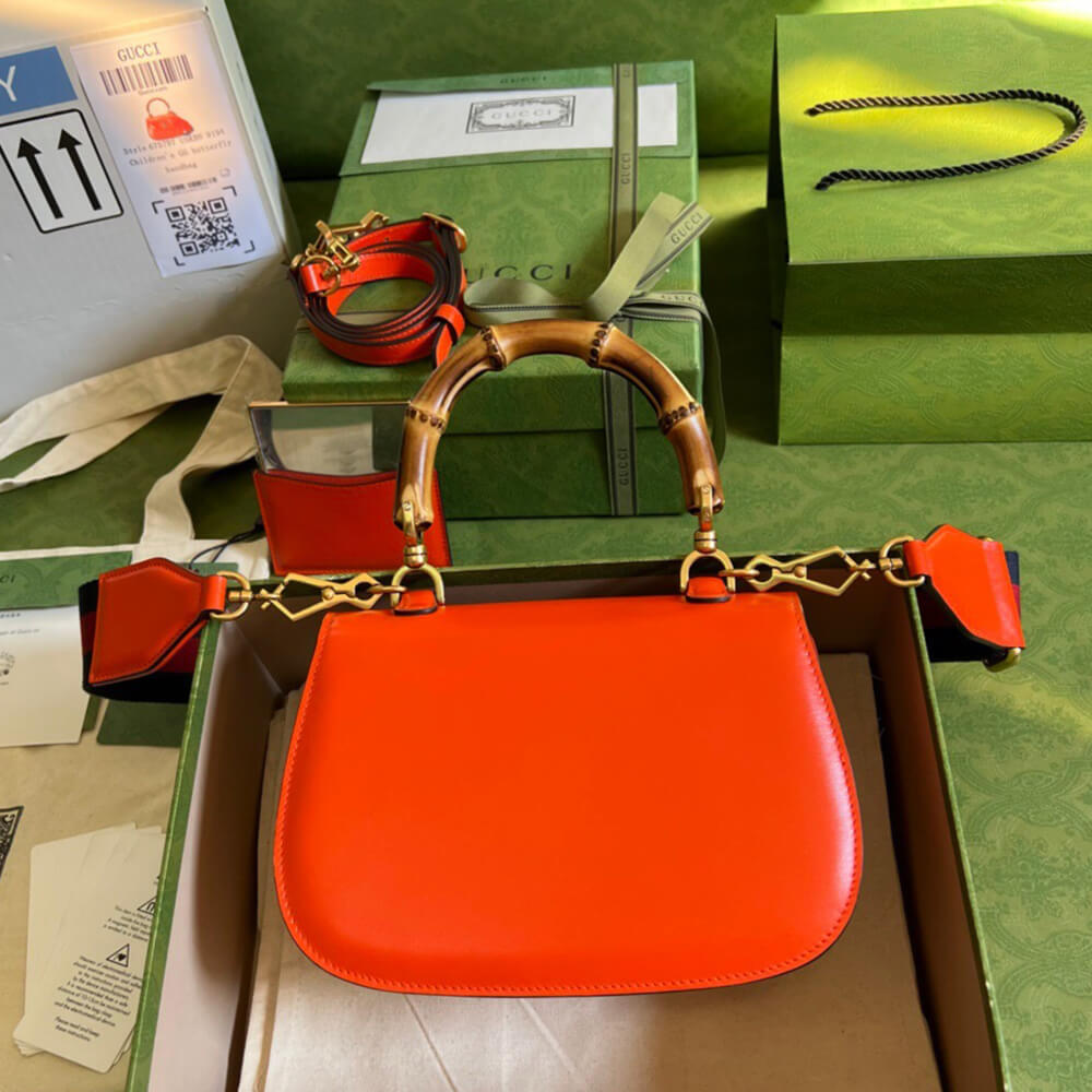 GUCCI BAMBOO 1947 JUMBO GG SMALL TOP HANDLE BAG - Top Club