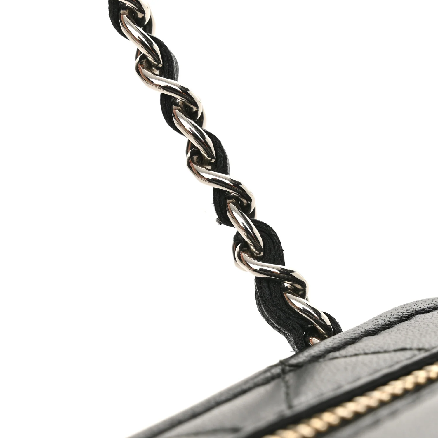 Lambskin Quilted Square Front Pocket Clutch With Chain Black - Top Club