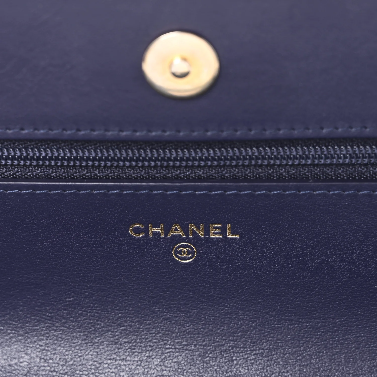 Denim Quilted Chanel 19 Wallet On Chain WOC Blue - Top Club