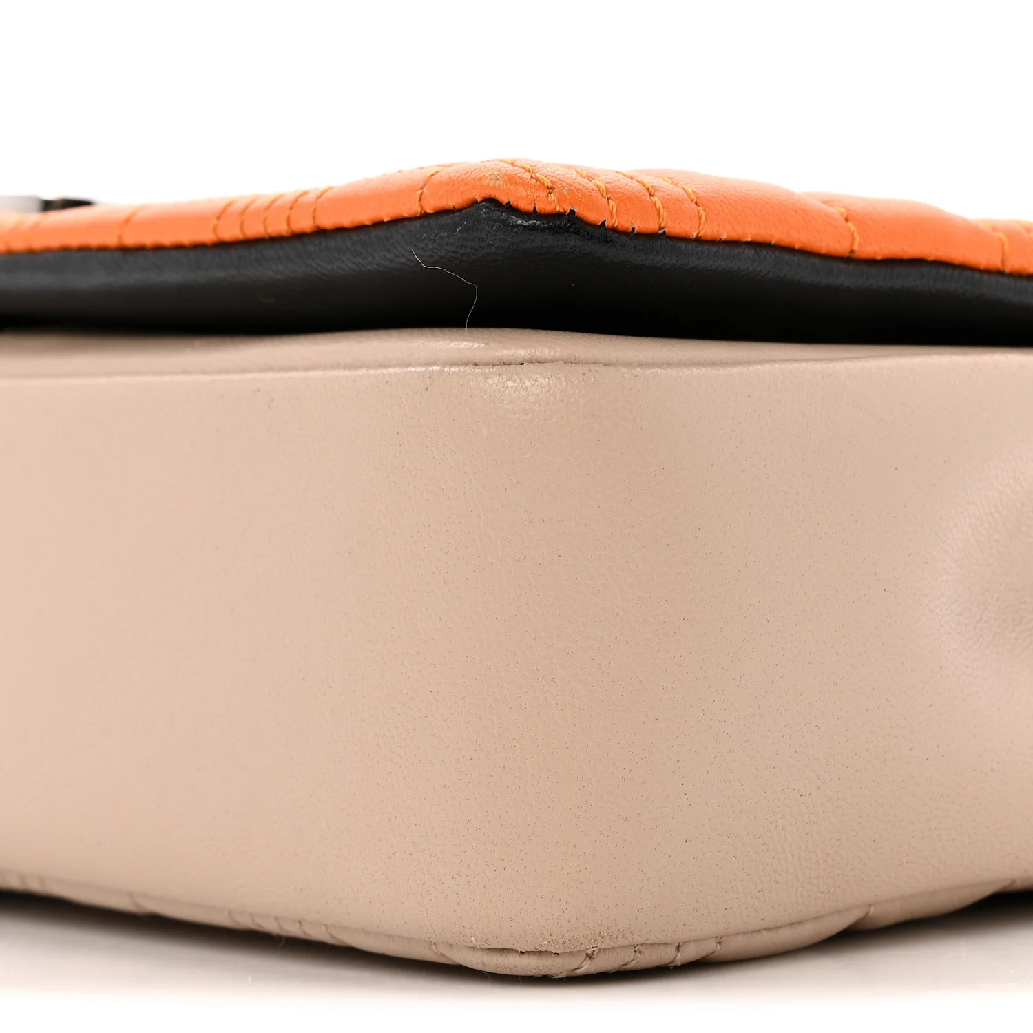 Lambskin Quilted Small Lola Bag Bright Red Orange - Top Club