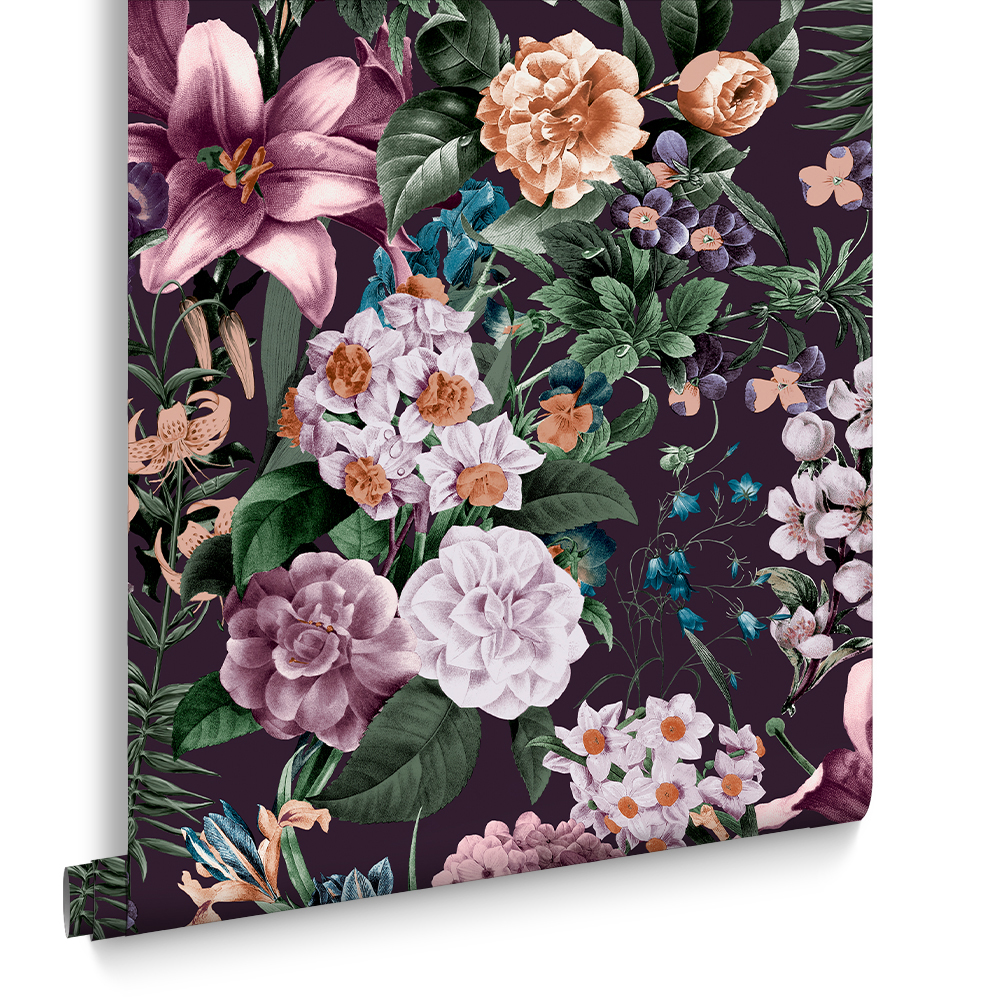 Graham & Brown  vliesbehang  Glasshouse Flora Amethyst Graham & Brown  vliesbehang  Glasshouse Flora Amethyst
