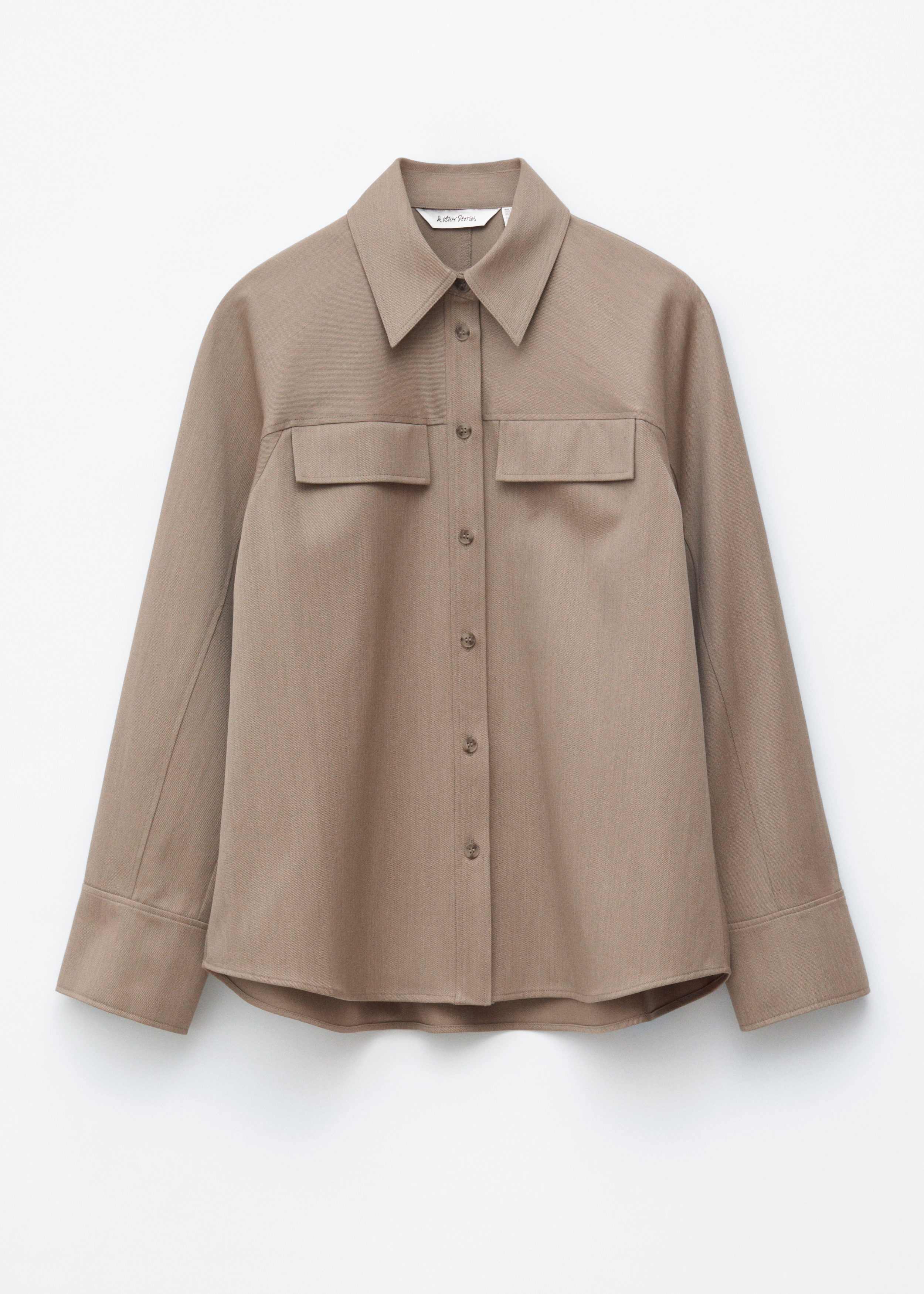 & Other Stories STRUCTURED WOOL-COTTON SHIRT