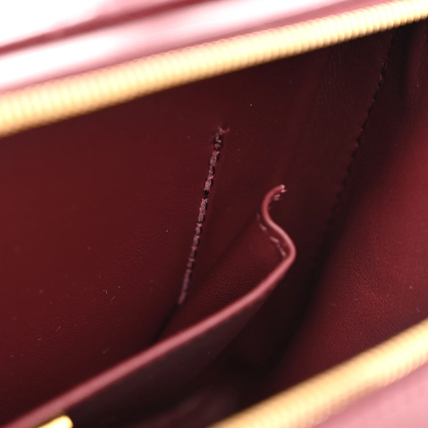 Calfskin Quilted Studded Square Vanity Case Burgundy - Top Club