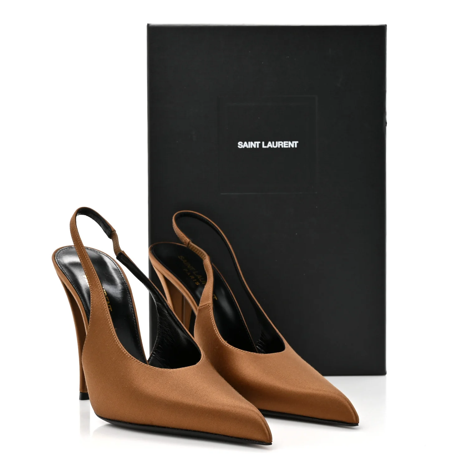 Silk Satin Faye 110 Pumps 38 Deep Cognac - Top Club