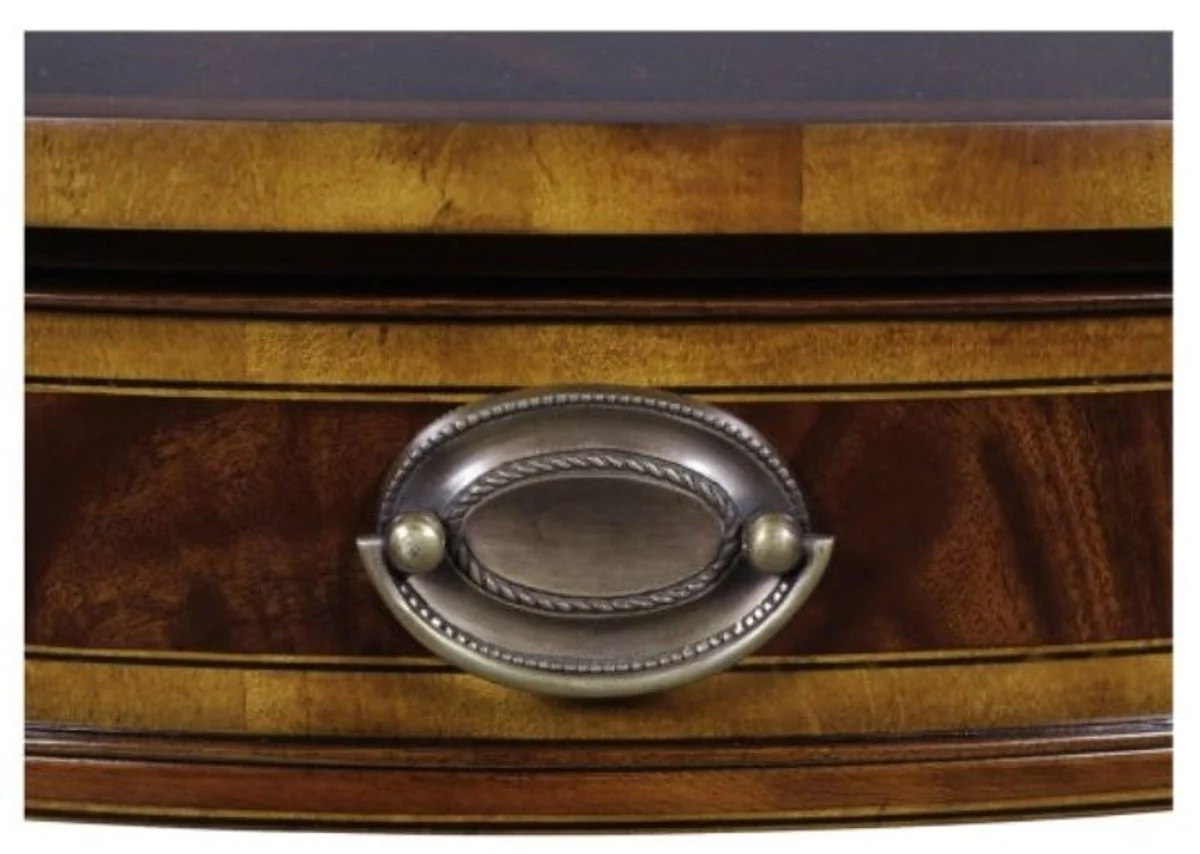 Luxury mahogany side table with drawer brown 96 x 77 x H. 73 cm - living room furniture