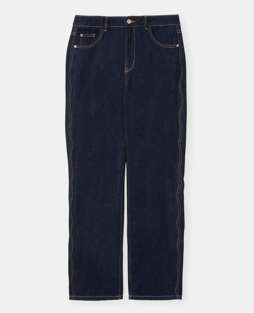 Pimkie Jean wide avec jeu de surpiqûres zig-zag