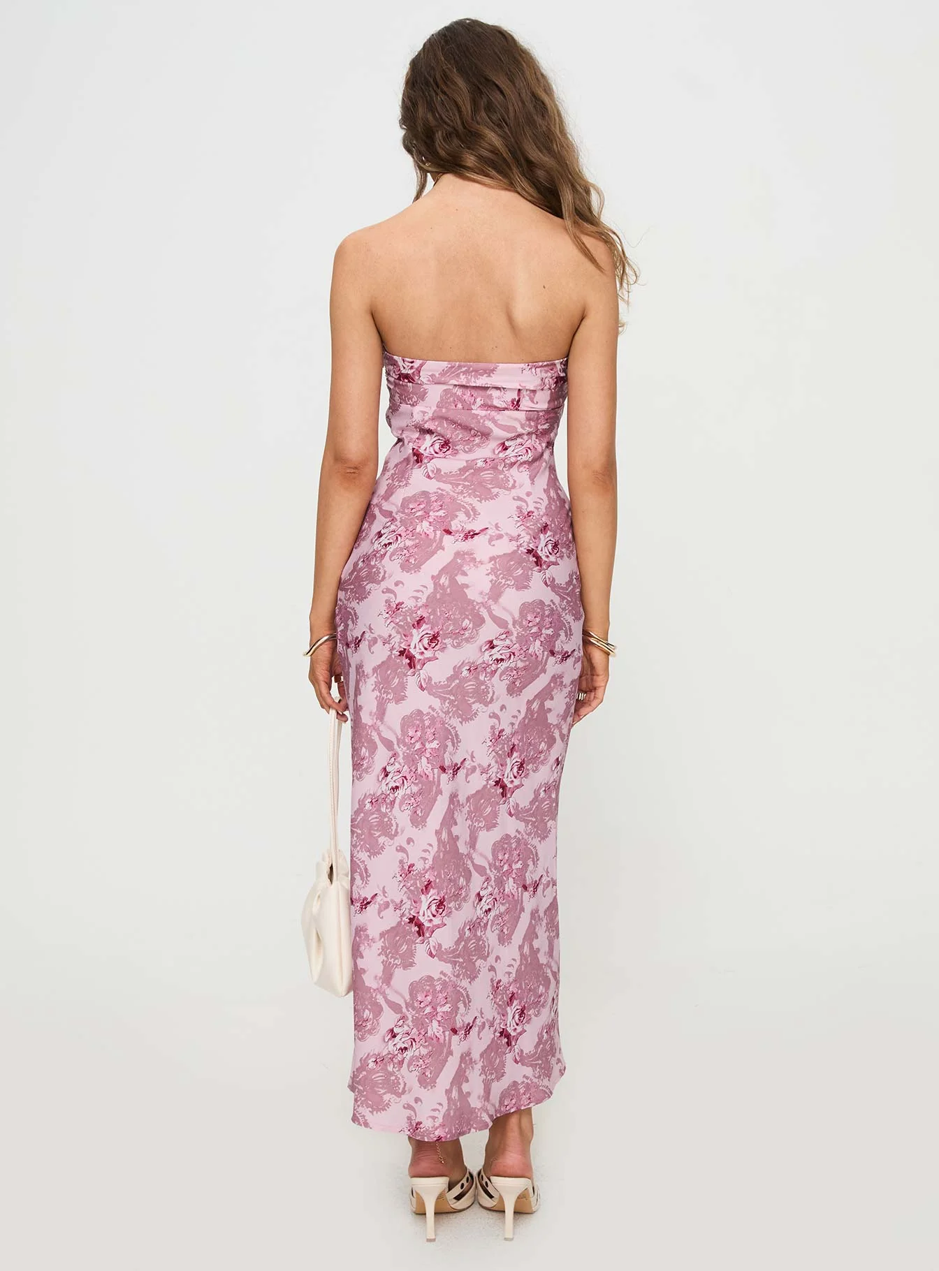 Abeila Strapless Maxi Dress Pink