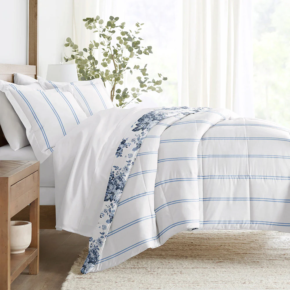 Cabbage Rose Reversible Down-Alternative Comforter Set (Sale)