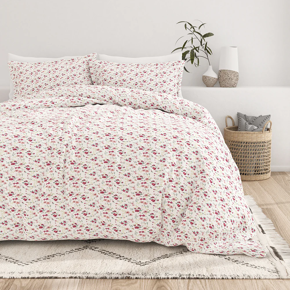Blossoms Pattern 3-Piece Duvet Cover Set (Sale)