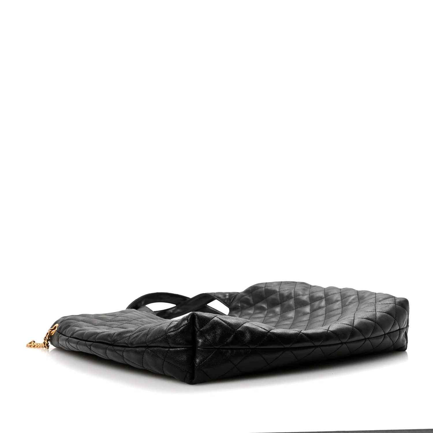 Lambskin Quilted Maxi Icare Shopping Tote Black - Top Club