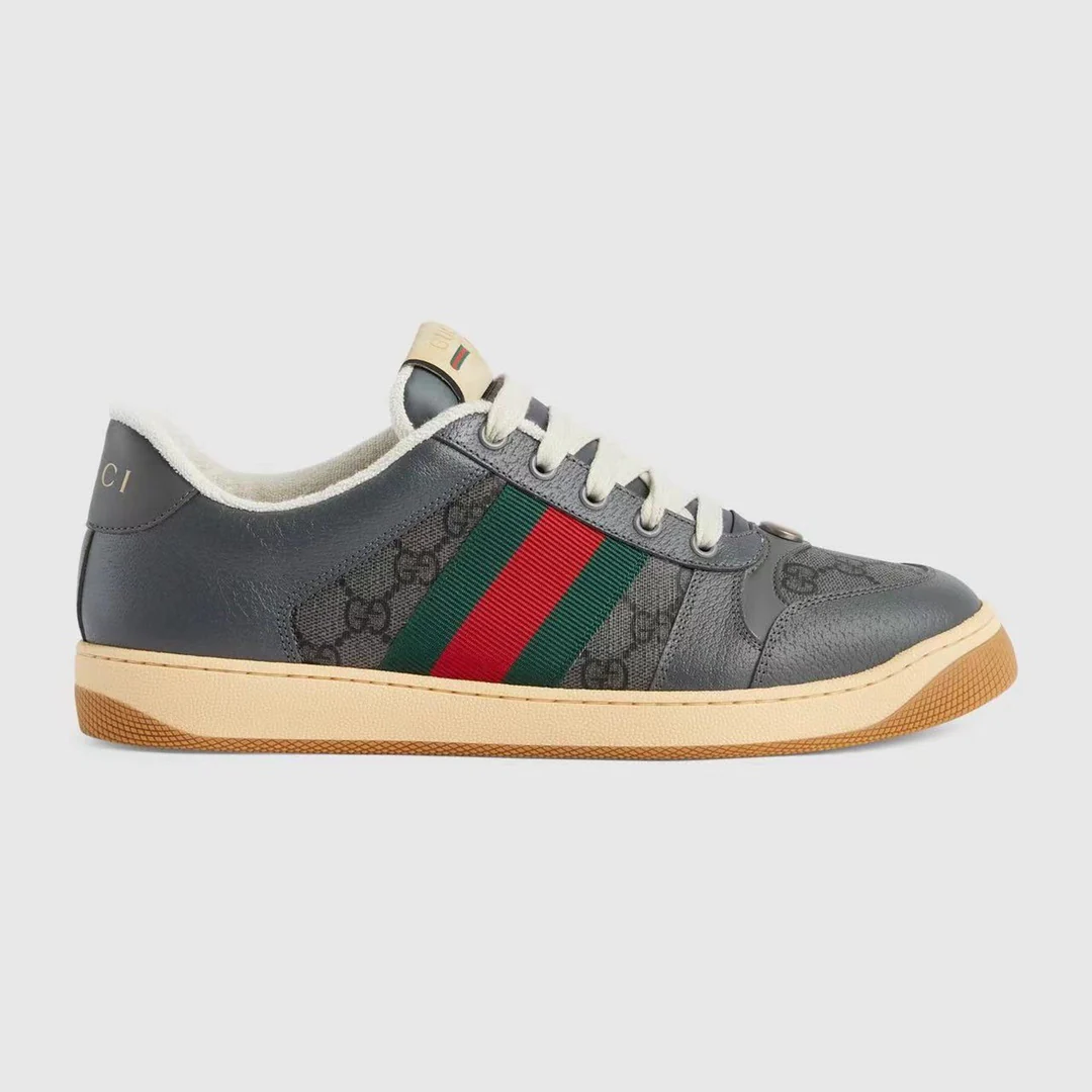 Gucci Unisex Stylish Sneakers With Signature Web And GG Pattern - Sneaker Replica Workshop