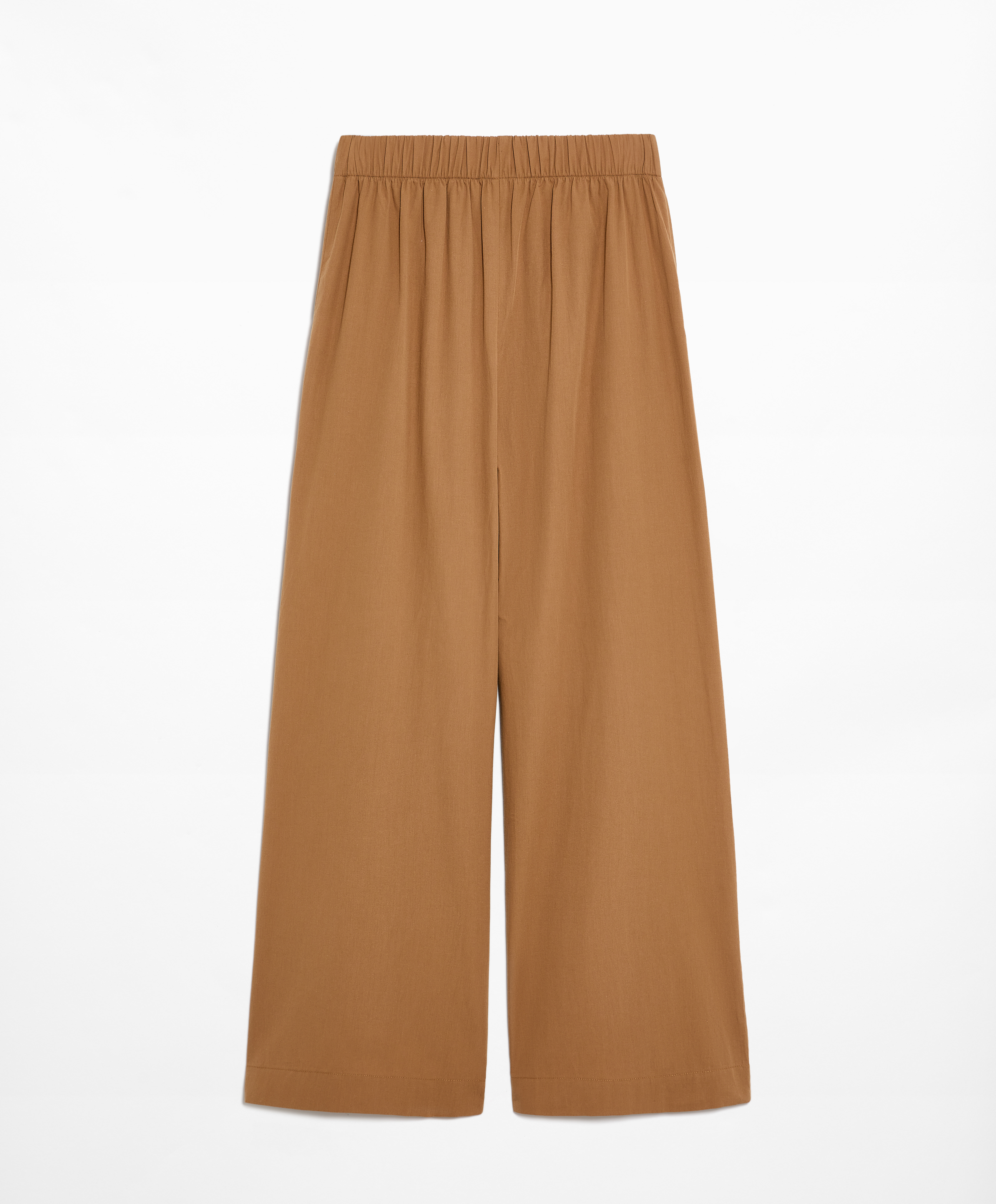 OYSHO 100% cotton poplin wide-leg trousers