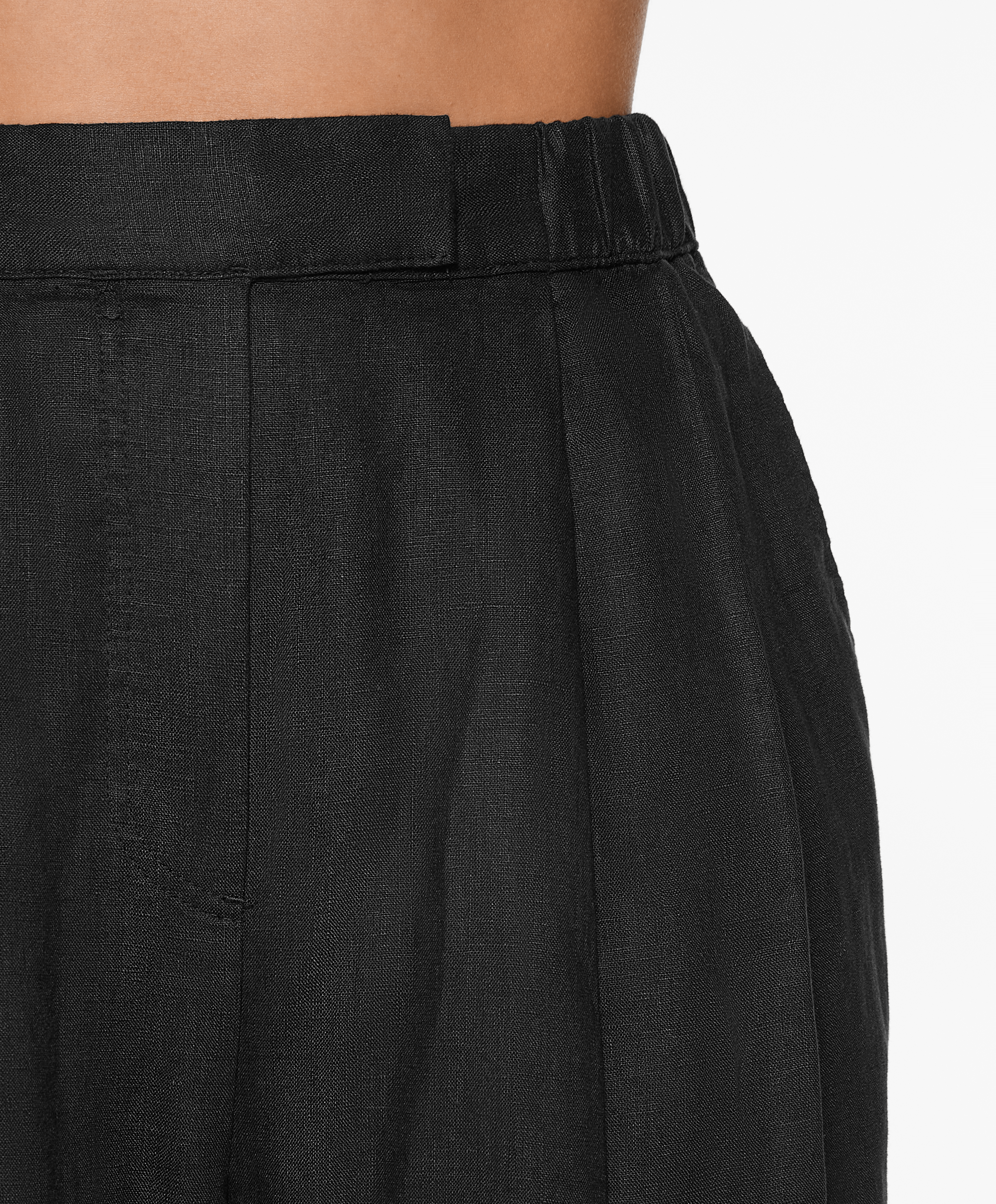 OYSHO Tailored-fit 100% linen trousers