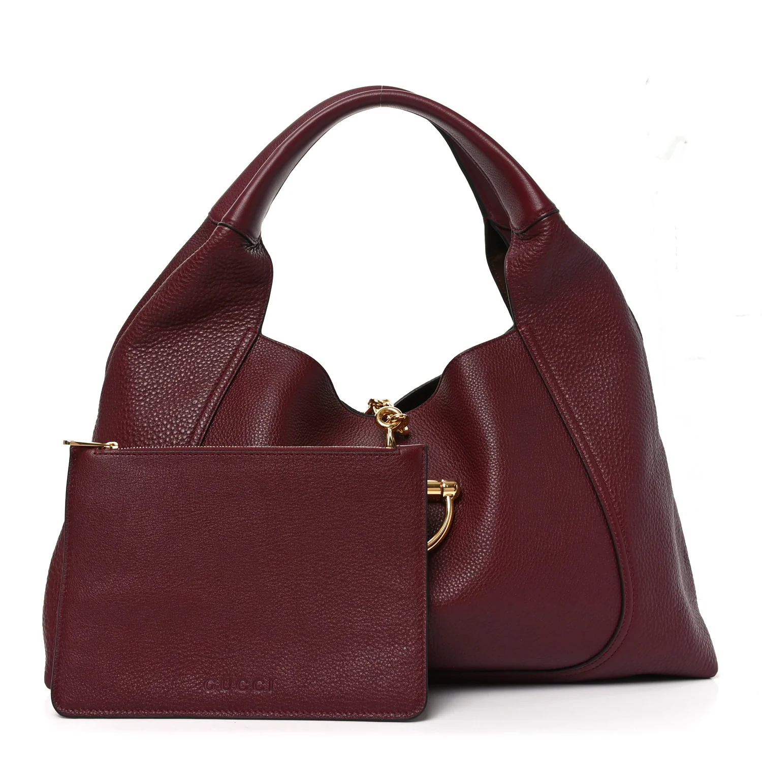 Grained Calfskin Softbit Maxi Shoulder Bag Rosso - Top Club