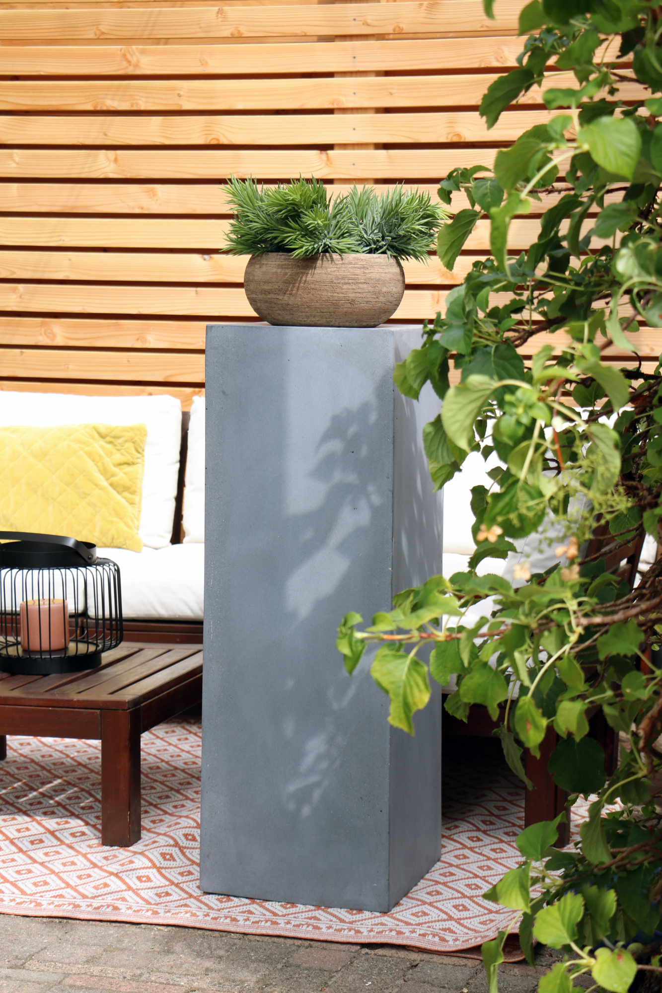 Plantenpot South Carolina grey L35 x B35 x H100 cm