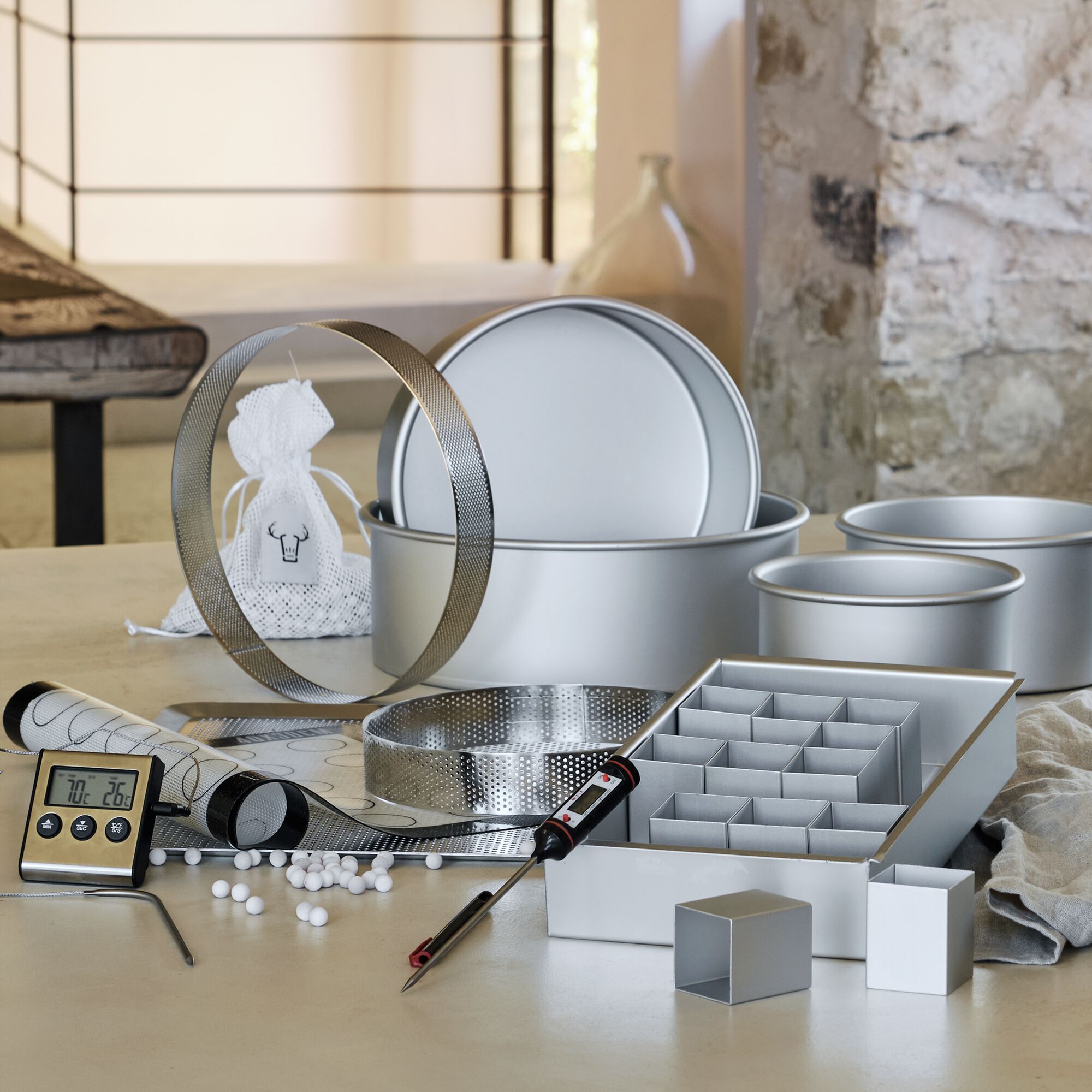 PATISDECOR - Thermomètre de cuisine digital électronique à sonde en inox - argenté métallisé